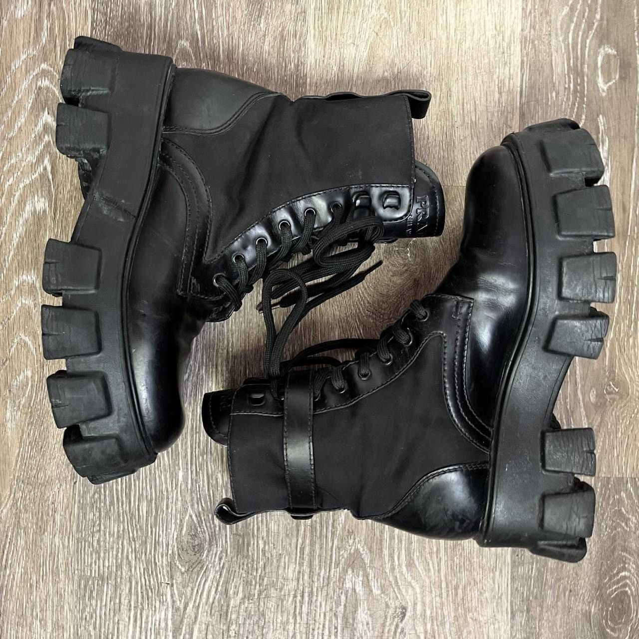Prada prada monolith combat boots Size US 7 / IT 37 - 3 Thumbnail