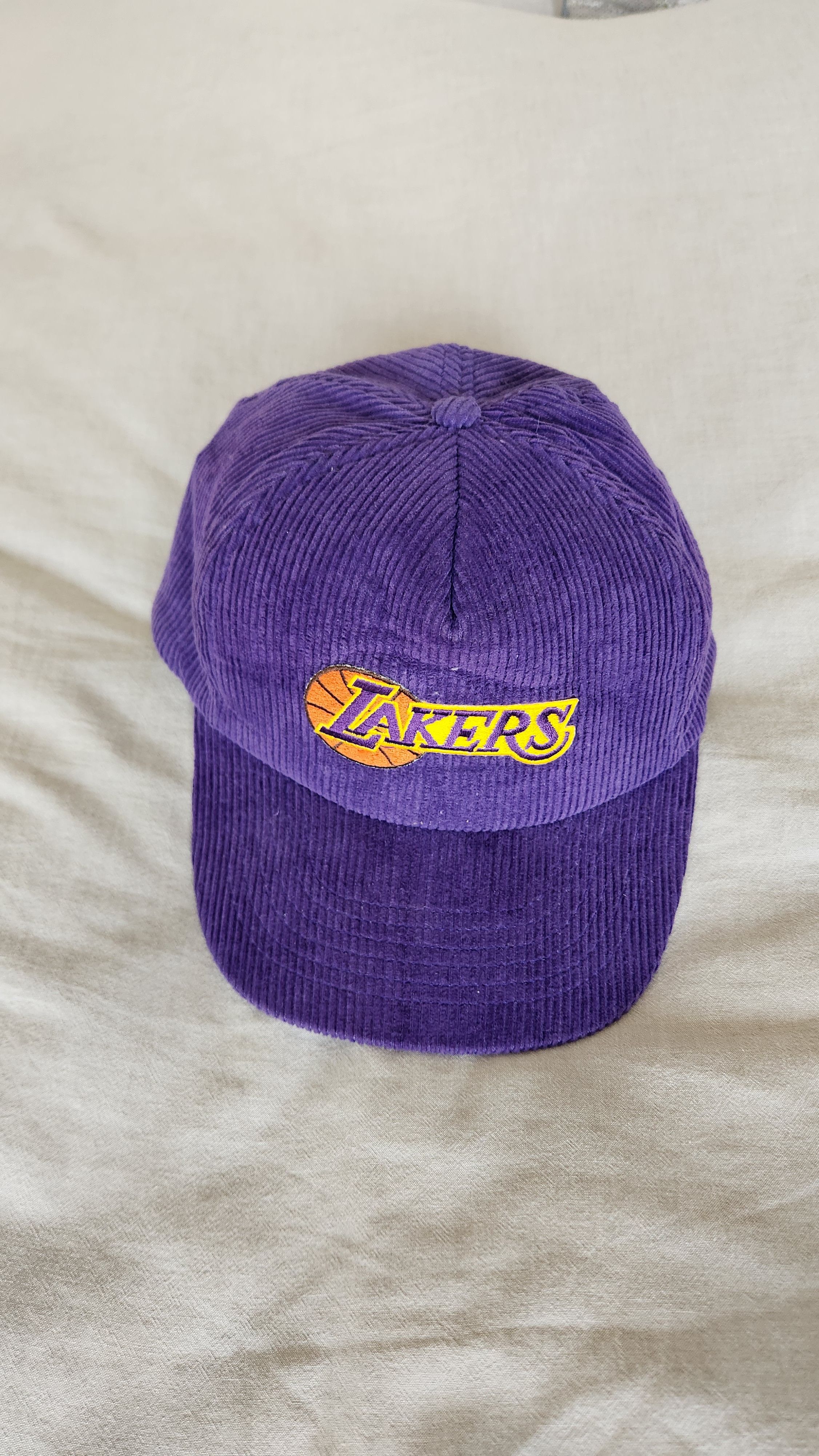 Vintage Vintage 80s Lakers cap corduroy Size ONE SIZE - 2 Thumbnail