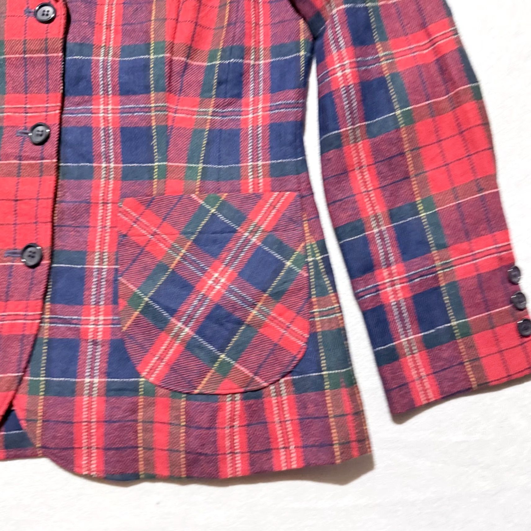 Pendleton VTG Pendleton Blazer Women Jacket Wool Red Navy Plaid USA Made 3-Button Jacket S Regular Adult Womens Size S / US 4 / IT 40 - 6 Thumbnail