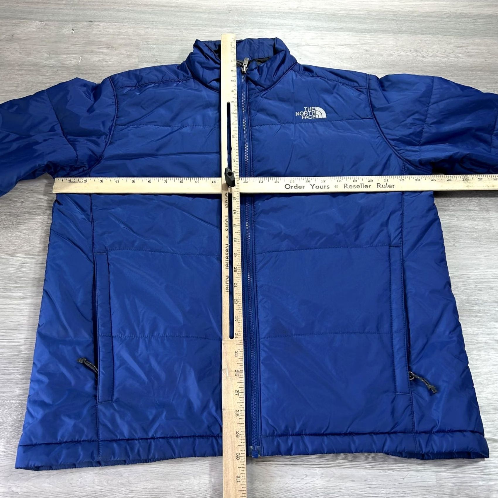 The North Face The North Face Jacket Mens Large Blue Puffer Full Zip Insulated Lined Pockets Regular Fit Winter Casual Travel Outdoors Hiking Men L Blue Size US L / EU 52-54 / 3 - 7 Thumbnail