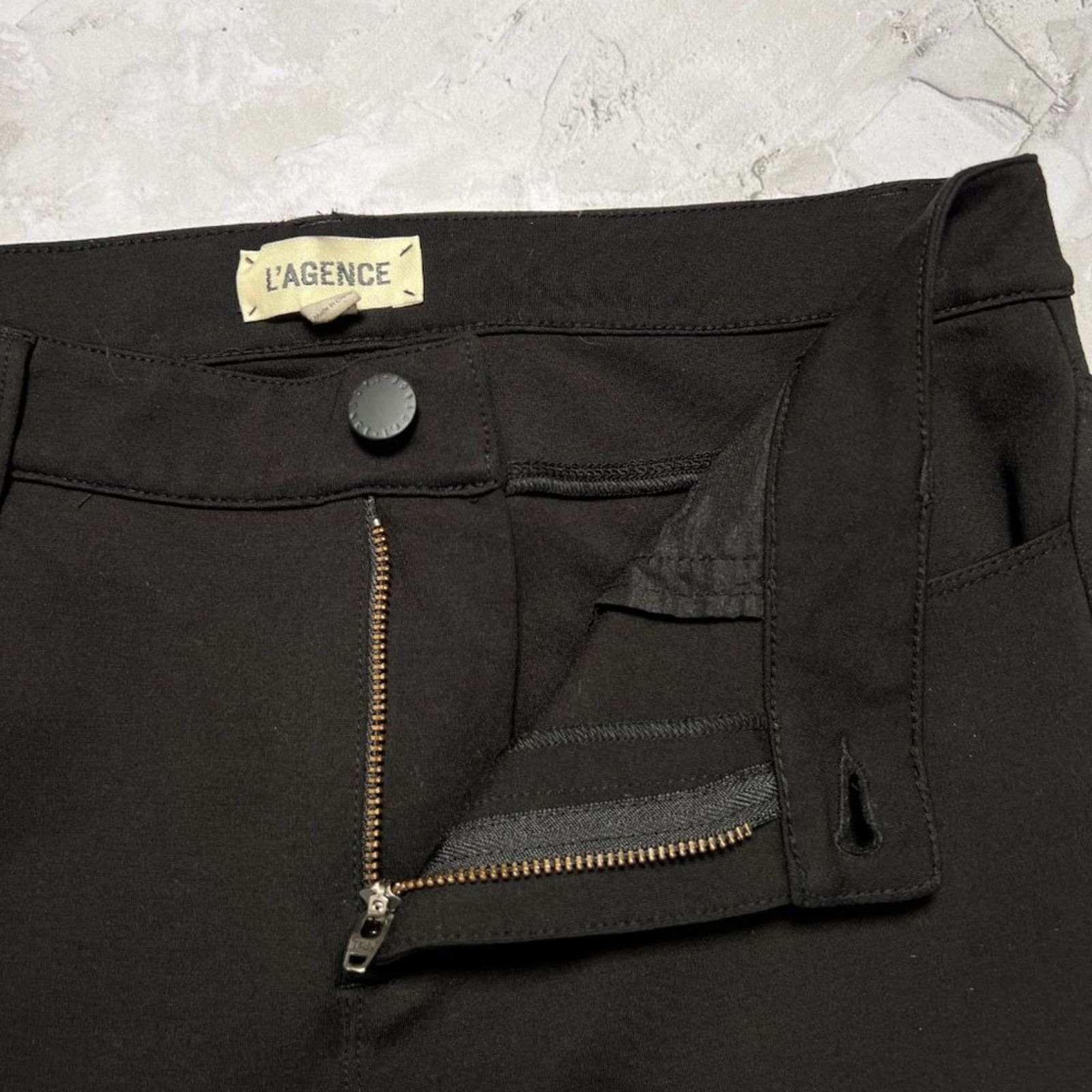 L'AGENCE L'AGENCE Gigi Ponte Crop Trousers Black Size 28 Size 28" / US 6 / IT 42 - 4 Thumbnail