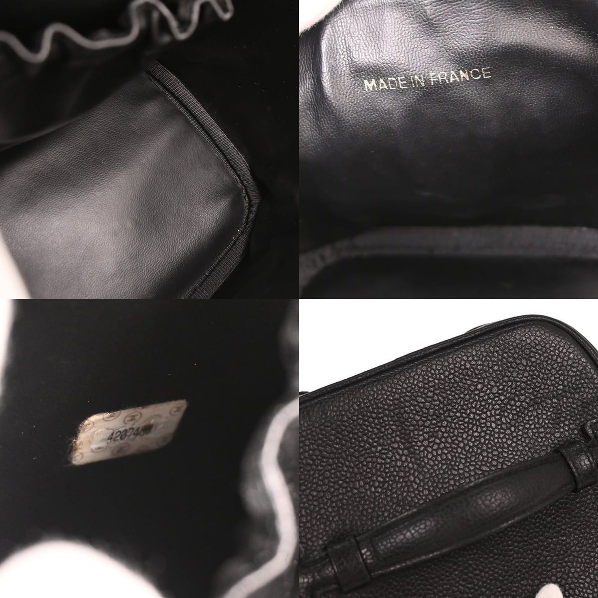 Chanel Chanel Caviar Vintage Timeless Cosmetic Case Black Size ONE SIZE - 3 Thumbnail