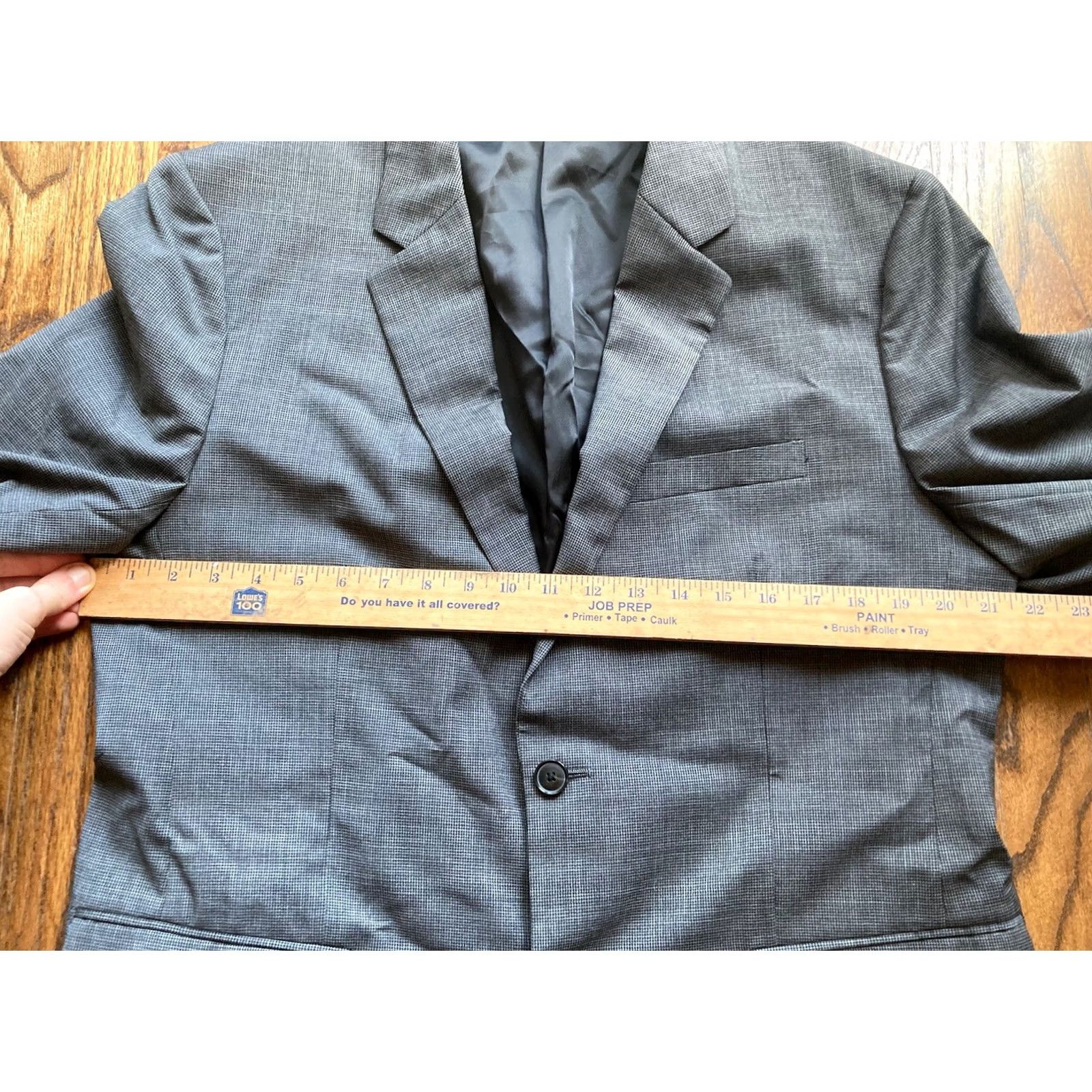 Theory THEORY Blazer Mens 44R Gray Wool 2 Button Jacket Houndstooth Size 44R - 7 Thumbnail