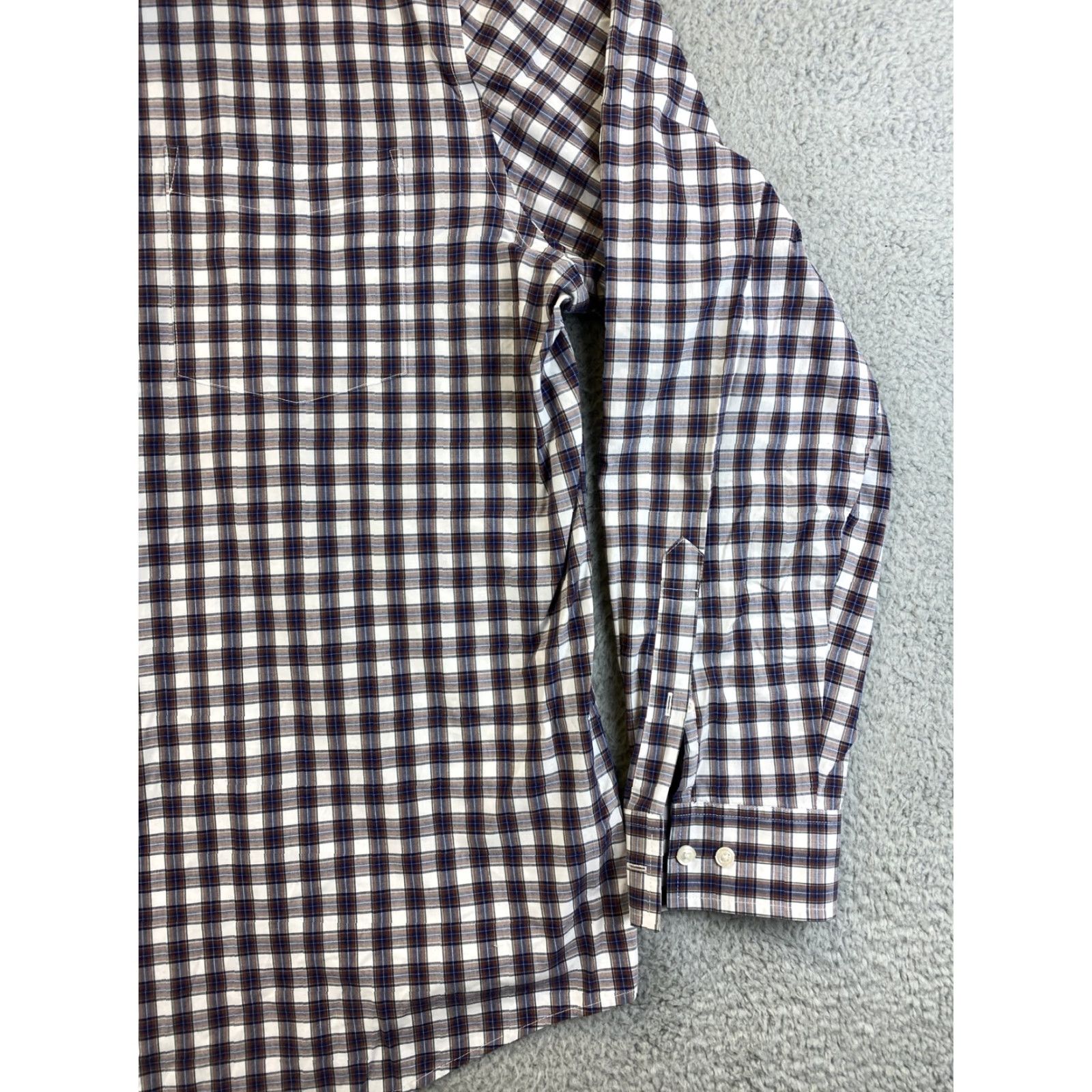Croft & Barrow Croft & Barrow Dress Shirt Plaid 2XL Men Long Sleeve Button-Down Casual Formal Classic Twist Glen Plaid Blue 80-16 Mens Size US XXL / EU 58 / 5 - 2 Thumbnail