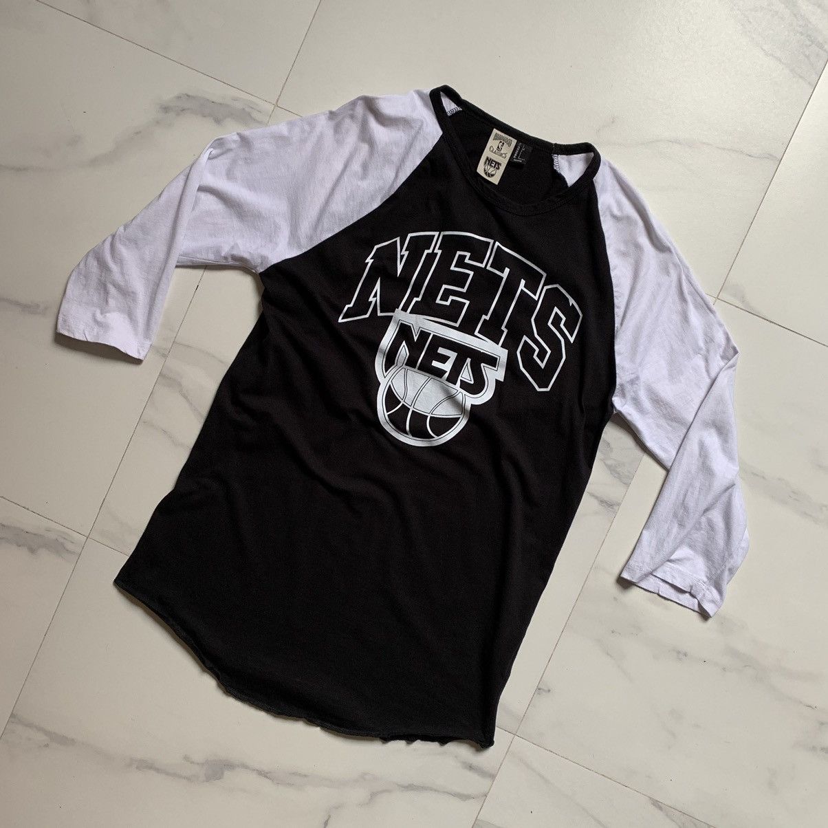 NBA Hardwood Classics NBA Brooklyn Nets 3/4 Sleeve Tee Size US L / EU 52-54 / 3 - 3 Thumbnail