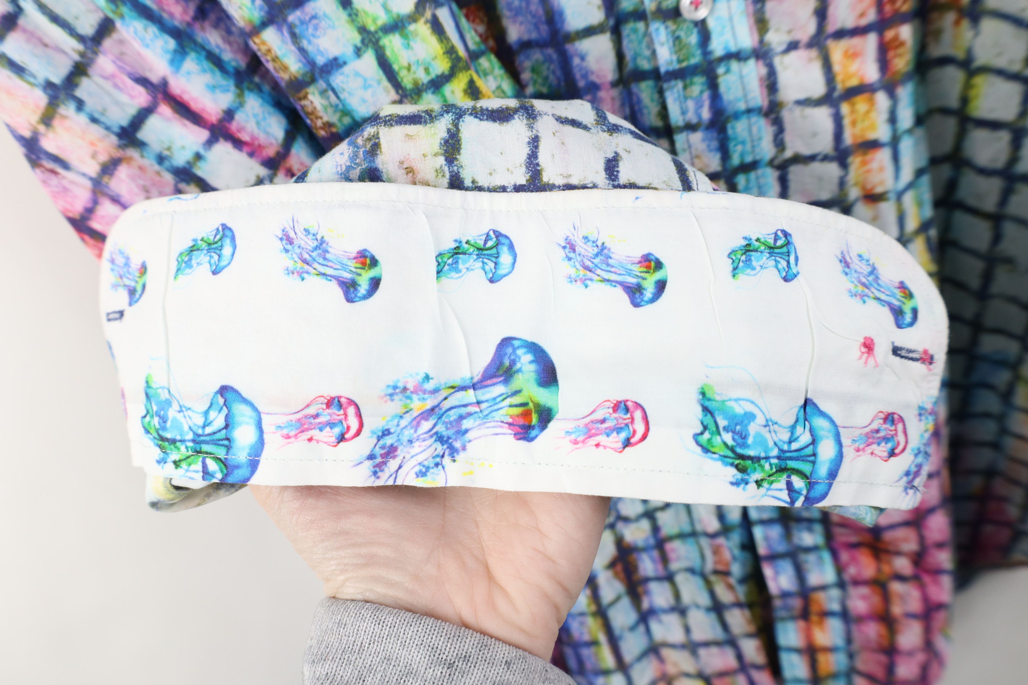 Vintage David Smith Australia Jelly Fish Flip Cuff Collared Shirt Size US XL / EU 56 / 4 - 5 Thumbnail