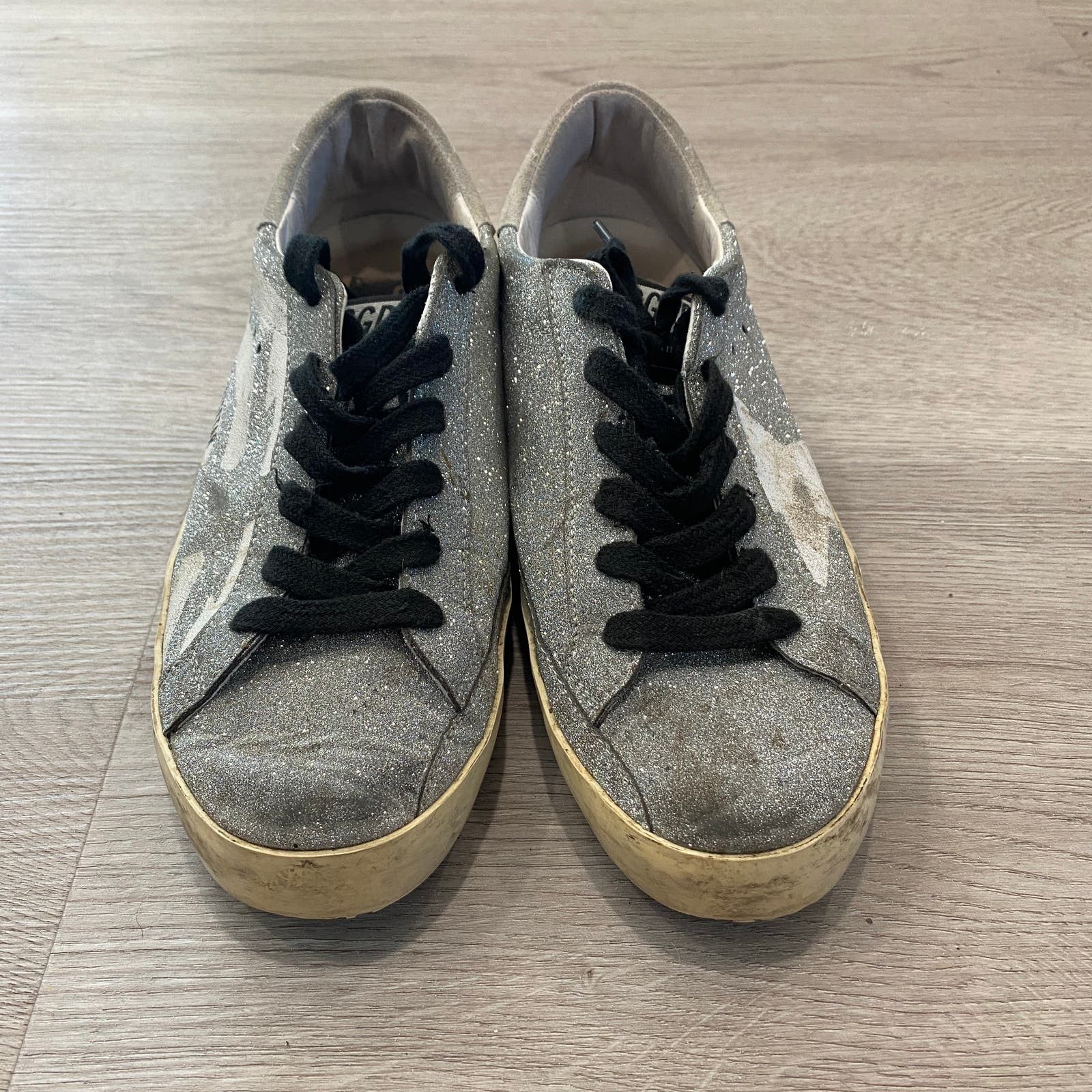 Golden Goose Golden Goose Superstar GGDB Glitter Flag Sneakers Shoes W38 Size US 8 / IT 38 - 3 Thumbnail