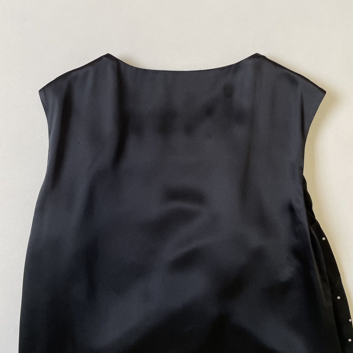 Maison Margiela S/S 12 Black Satin Metal Studded Maxi Dress Size M / US 6-8 / IT 42-44 - 16 Thumbnail
