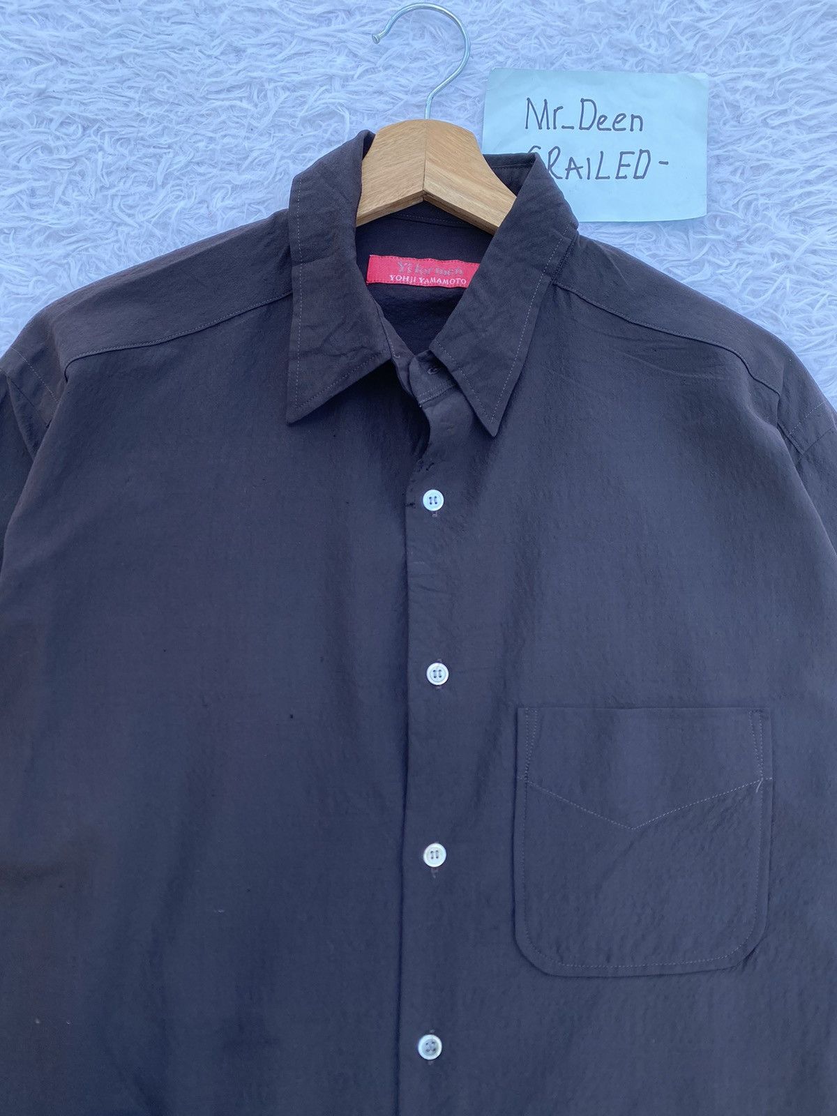 Yohji Yamamoto Rare Vintage 90s Yohji Yamamoto 50% Soie SILK Button Shirt Size US L / EU 52-54 / 3 - 7 Thumbnail