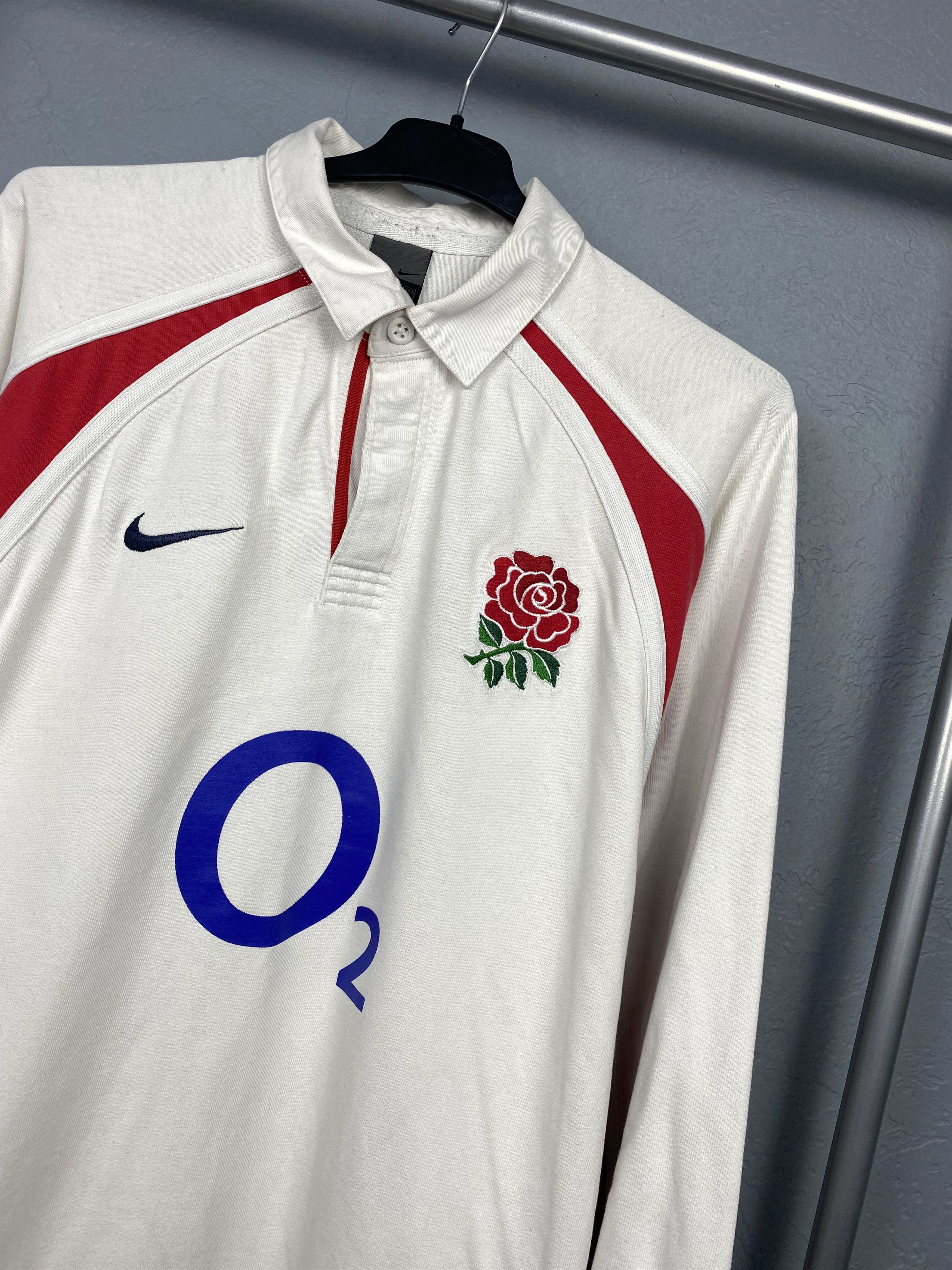 Nike Nike O2 Vintage Rugby Long Sleeve Polo Shirt Y2K Swoosh Size US L / EU 52-54 / 3 - 2 Thumbnail