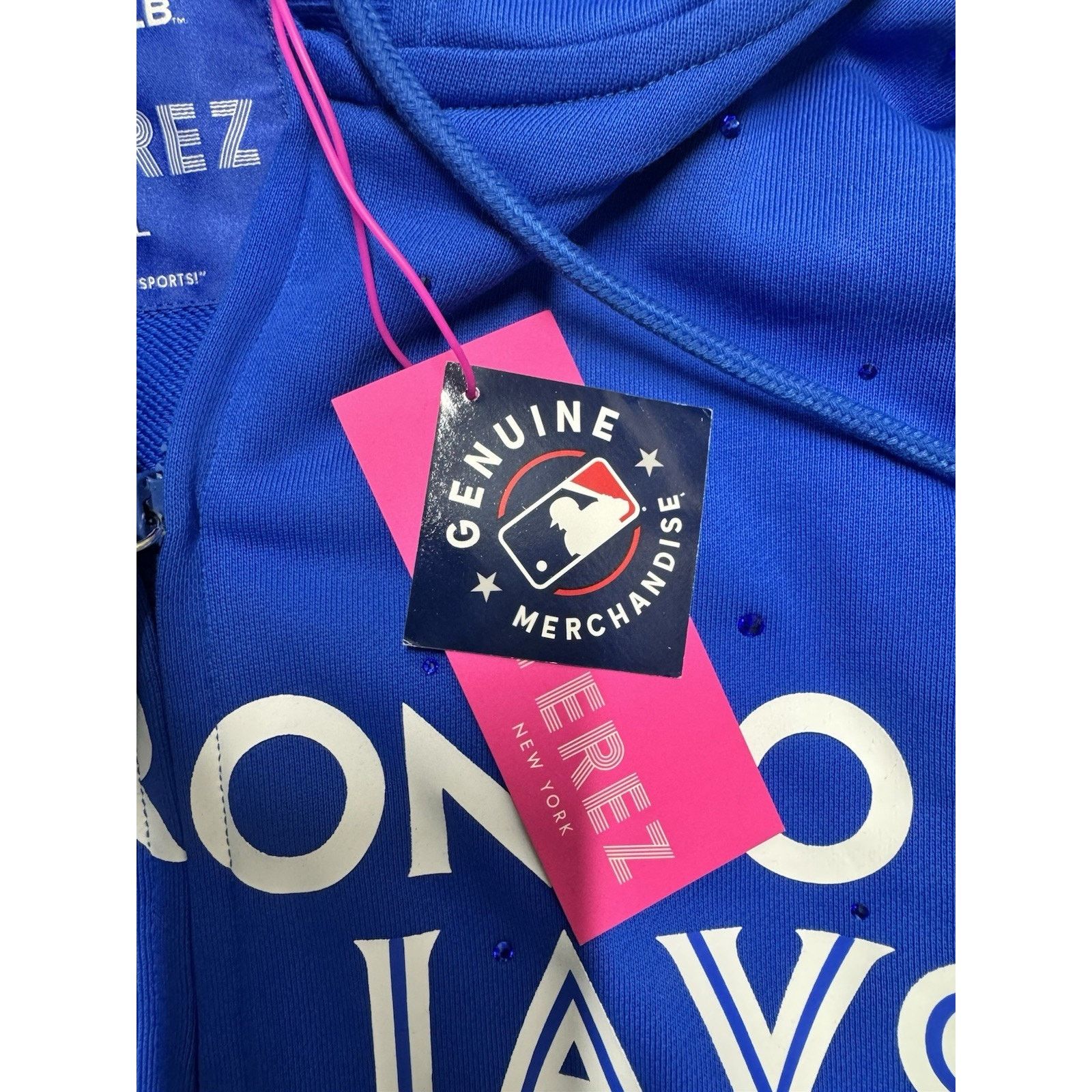 Terez Terez Toronto Blue Jays Team Colors Gems Hoddie Large NWT! Size US L / EU 52-54 / 3 - 4 Thumbnail
