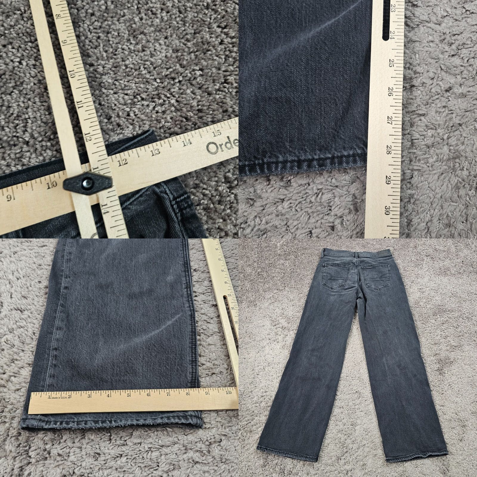 American Eagle Outfitters American Eagle Jeans Womens Size 0 Gray Stovepipe Stretch Straight Mid Rise 25x29 Denim Size 25" / US 0 / IT 36 - 8 Thumbnail