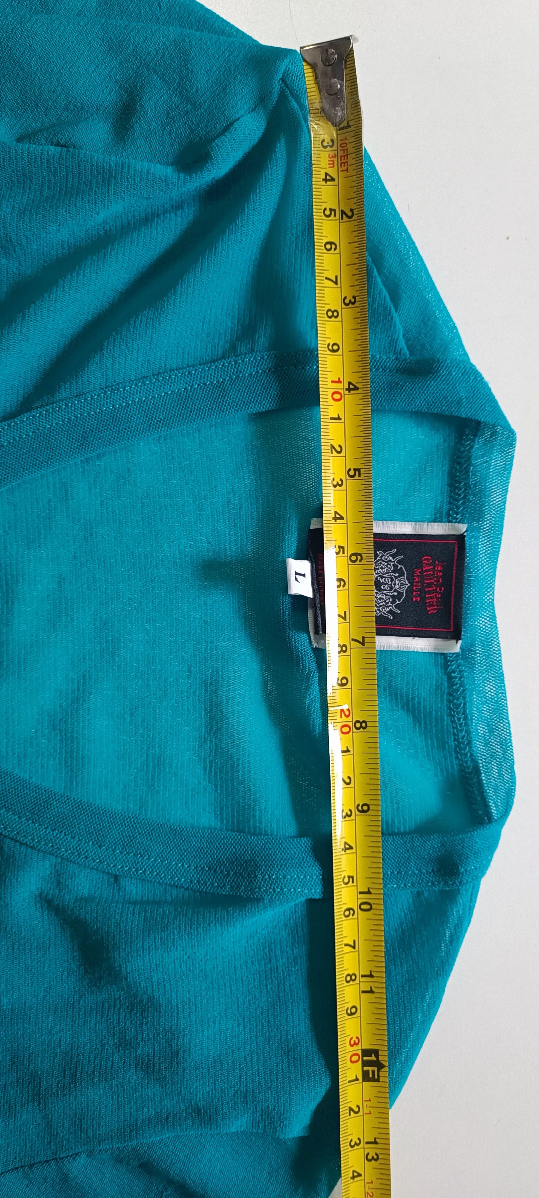 Jean Paul Gaultier 90's - Turquoise mesh cache coeur / top Size L / US 10 / IT 46 - 21 Thumbnail