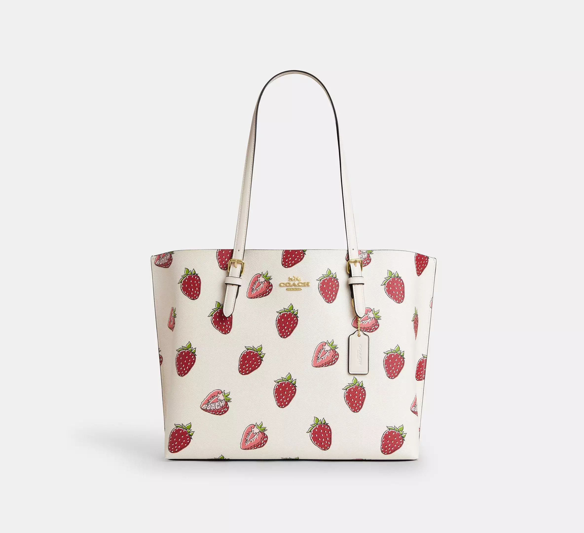 Coach NWT Coach Mollie Tote Bag With Strawberry Print CAQ65 Size ONE SIZE - 7 Thumbnail