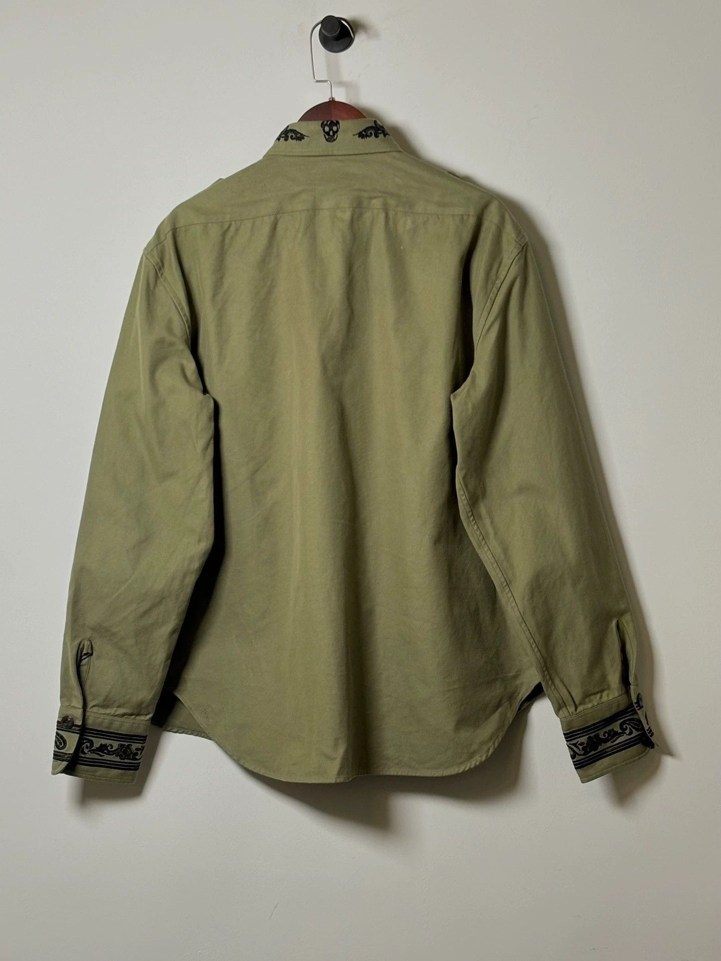 Alexander McQueen Green Long-Sleeve Button-Up Shirt XL Size US XL / EU 56 / 4 - 5 Thumbnail