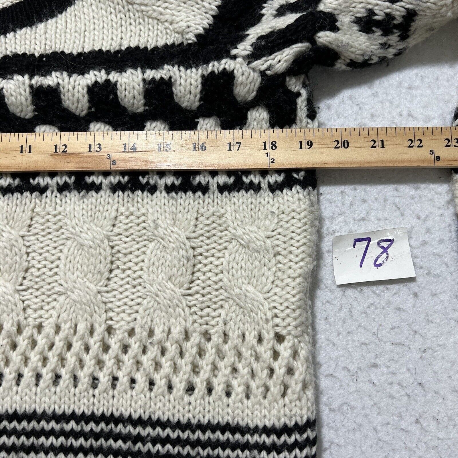American Eagle Outfitters American Eagle Small Wool Blend Chunky Knit Striped Sweater Size S / US 4 / IT 40 - 8 Thumbnail