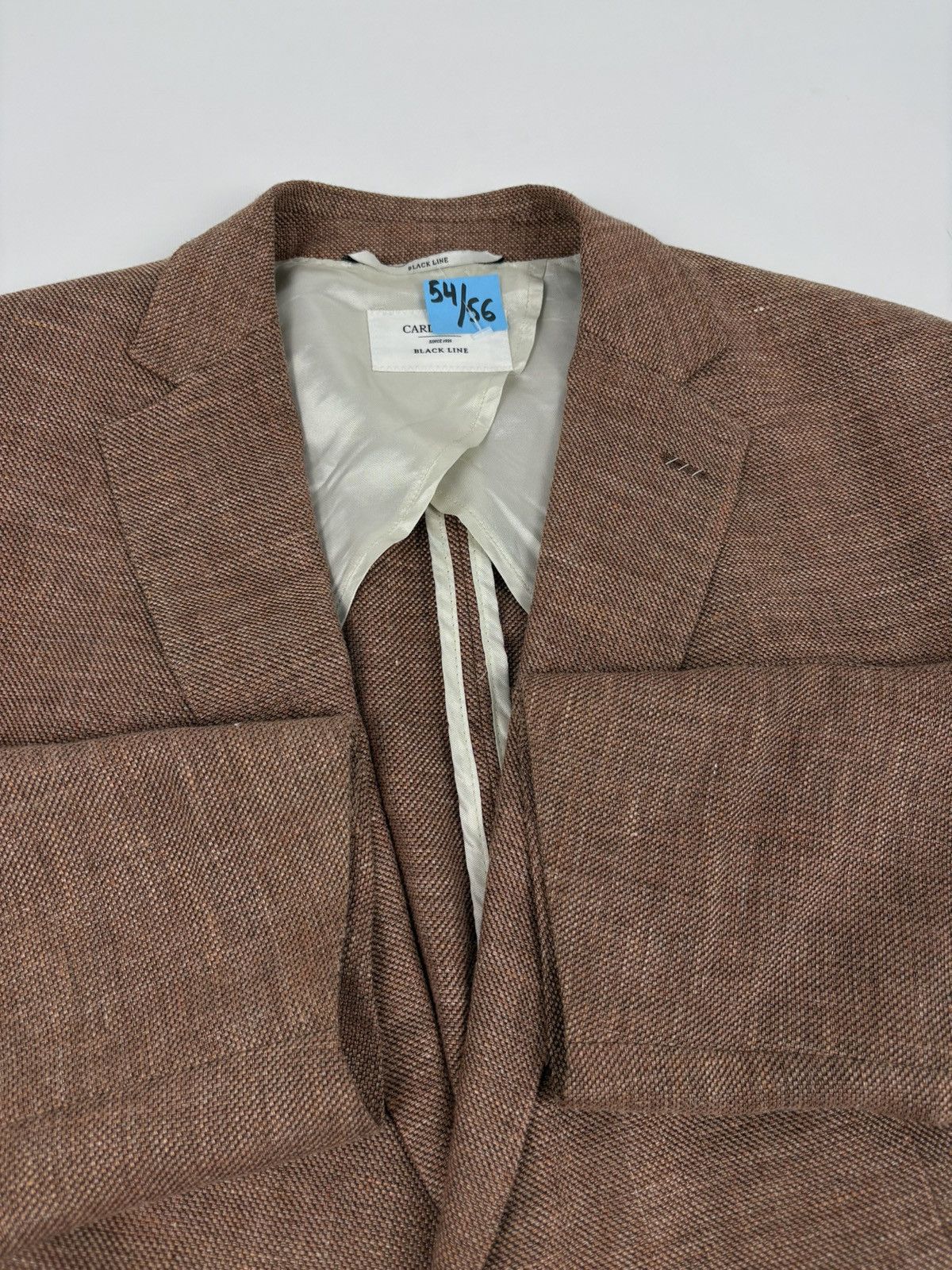 Suitsupply Men's Carl Gross Black Line Linen-Wool Modern Fit Sport Blazer Sakko Jacket Size 48S - 15 Thumbnail