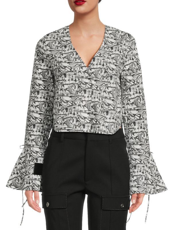 o1y1125 Floral Shirt in Black/White