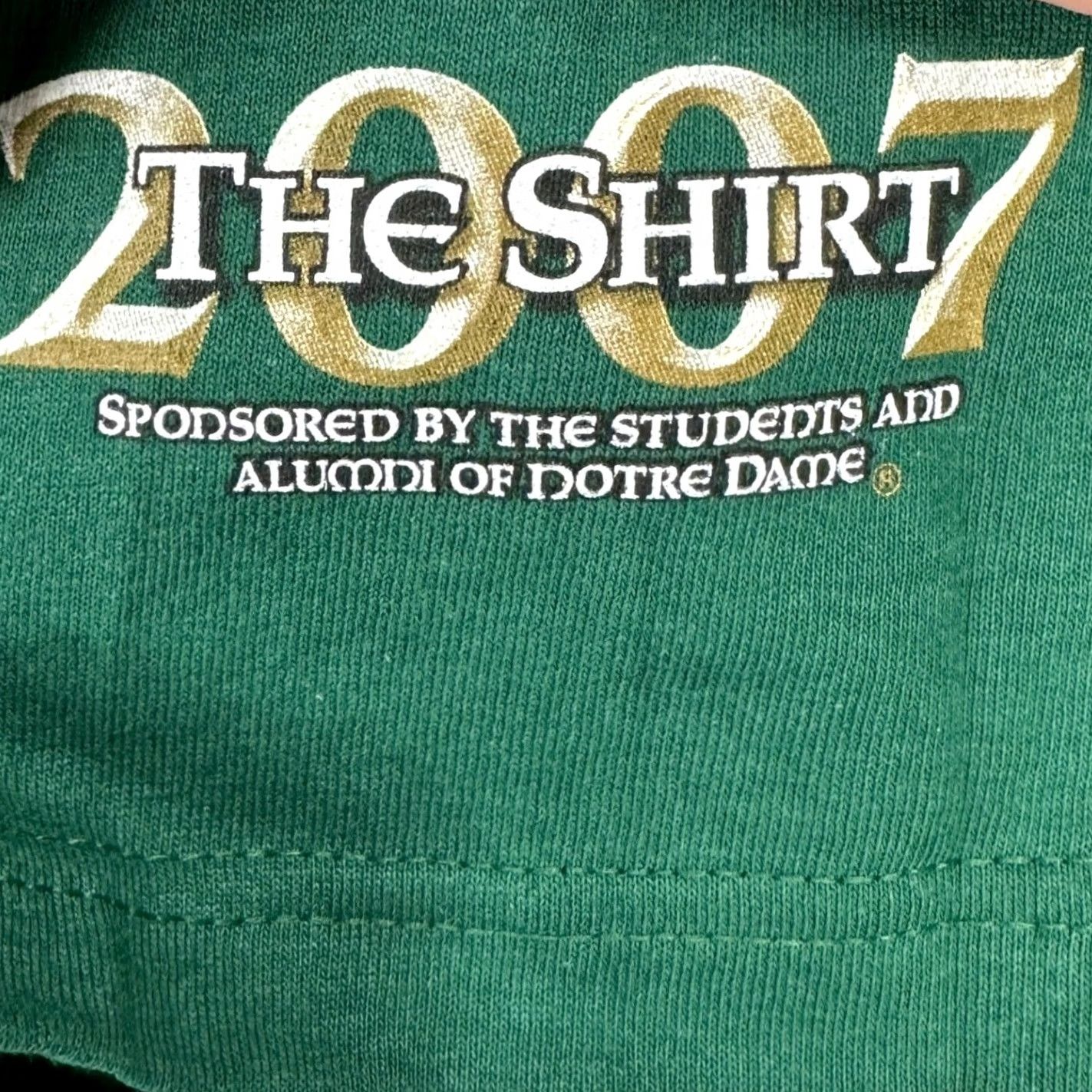 Adidas Adidas Notre Dame Mens 2XL T-Shirt 2007 Green Graphic Short Sleeve Tee NEW Size US XXL / EU 58 / 5 - 6 Thumbnail