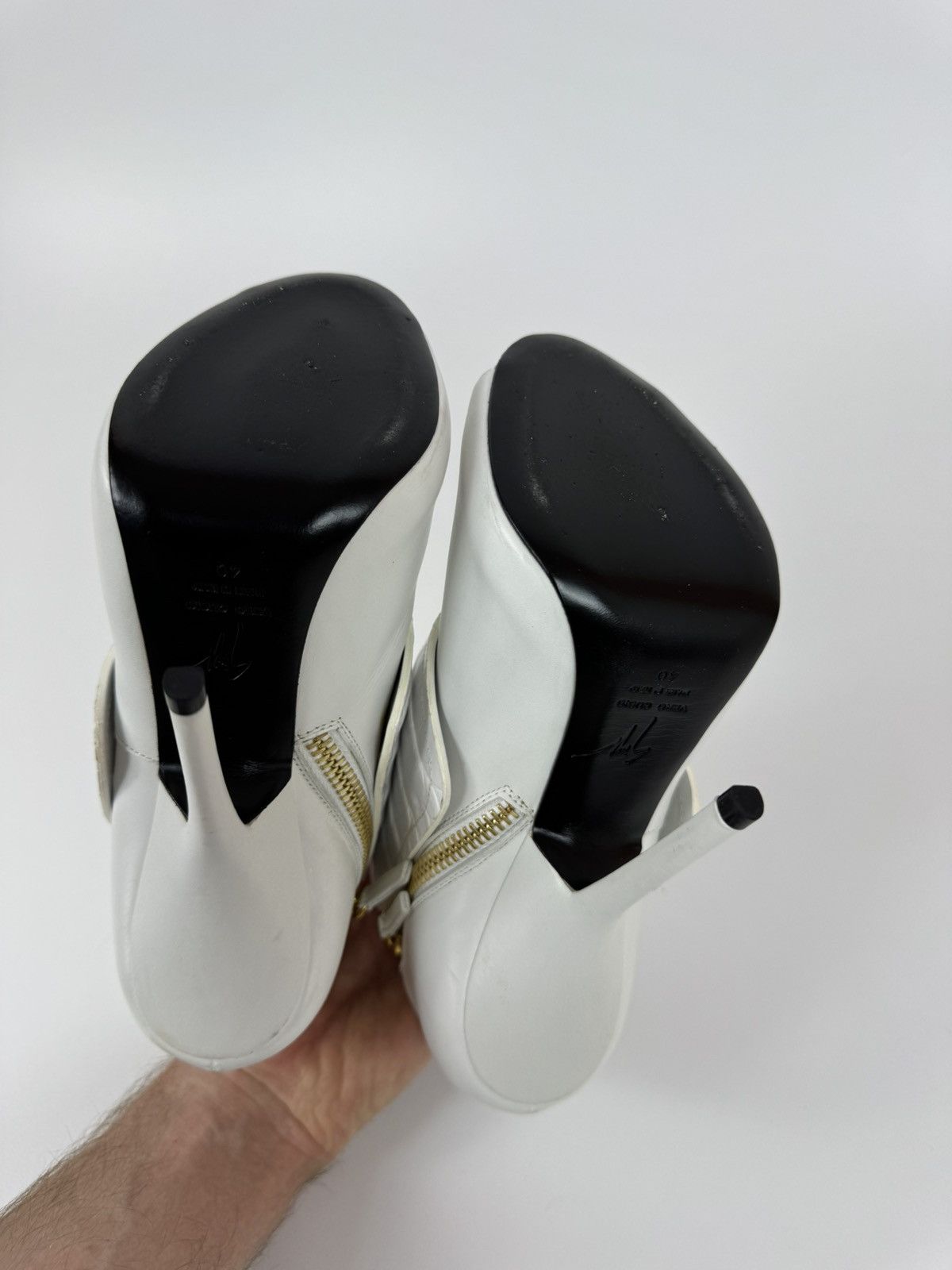 Giuseppe Zanotti Giuseppe Zanotti Open Ankle Boots Leather Stiletto High Heel Size US 10 / IT 40 - 8 Thumbnail