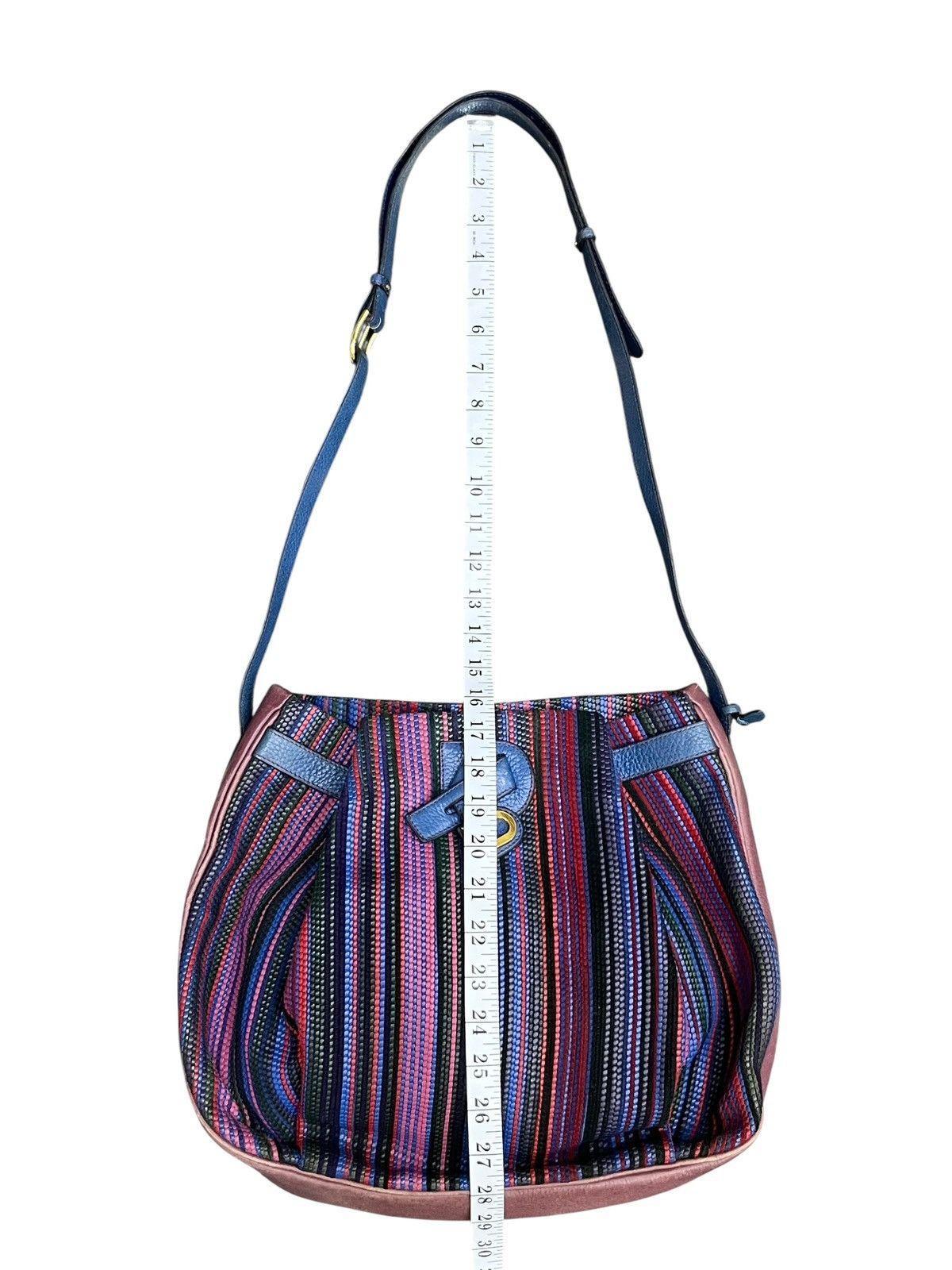 Delvaux RARE🔥Vintage Delvaux Woven Stripe Leather D Charm Bag Size ONE SIZE - 25 Thumbnail