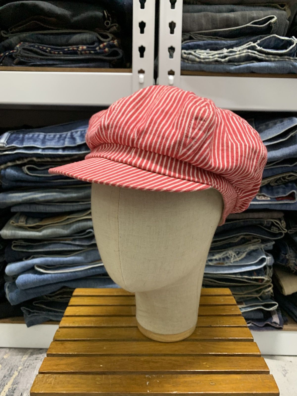 Japanese Brand Retro Hickory Striped Newboys Hat