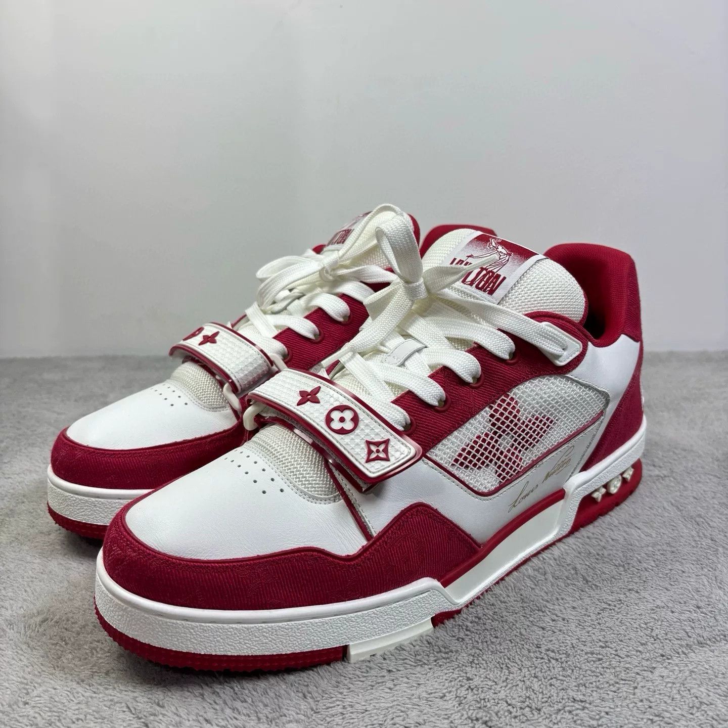 Louis Vuitton Louis Vuitton Training Red Lowtop Sneakers 43.5 Men Size US 10.5 / EU 43-44 - 1 Thumbnail