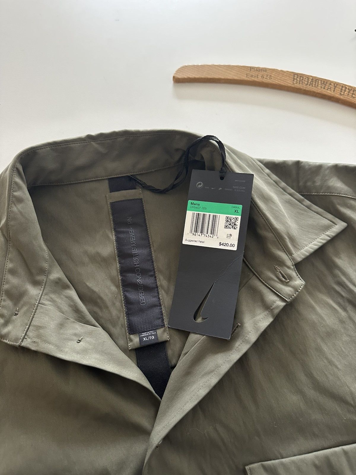 Nike NEW Nike ESC Khaki Every Stitch Considered Button Up Woven Size US XL / EU 56 / 4 - 6 Thumbnail