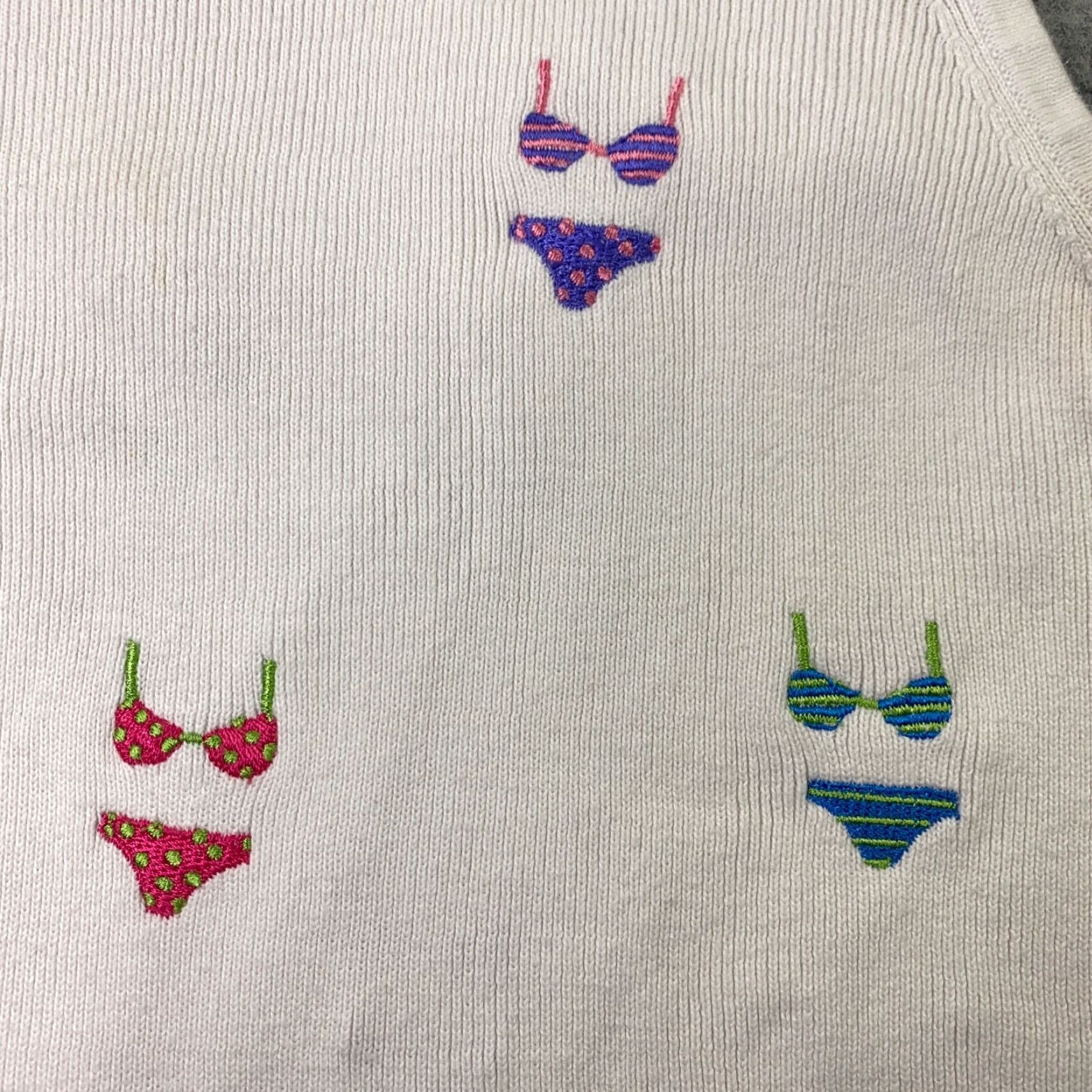 Vintage VINTAGE Alexandra Womens Tank Top M White Cotton Embroidery Beach Summer Clothing Size M / US 6-8 / IT 42-44 - 3 Thumbnail