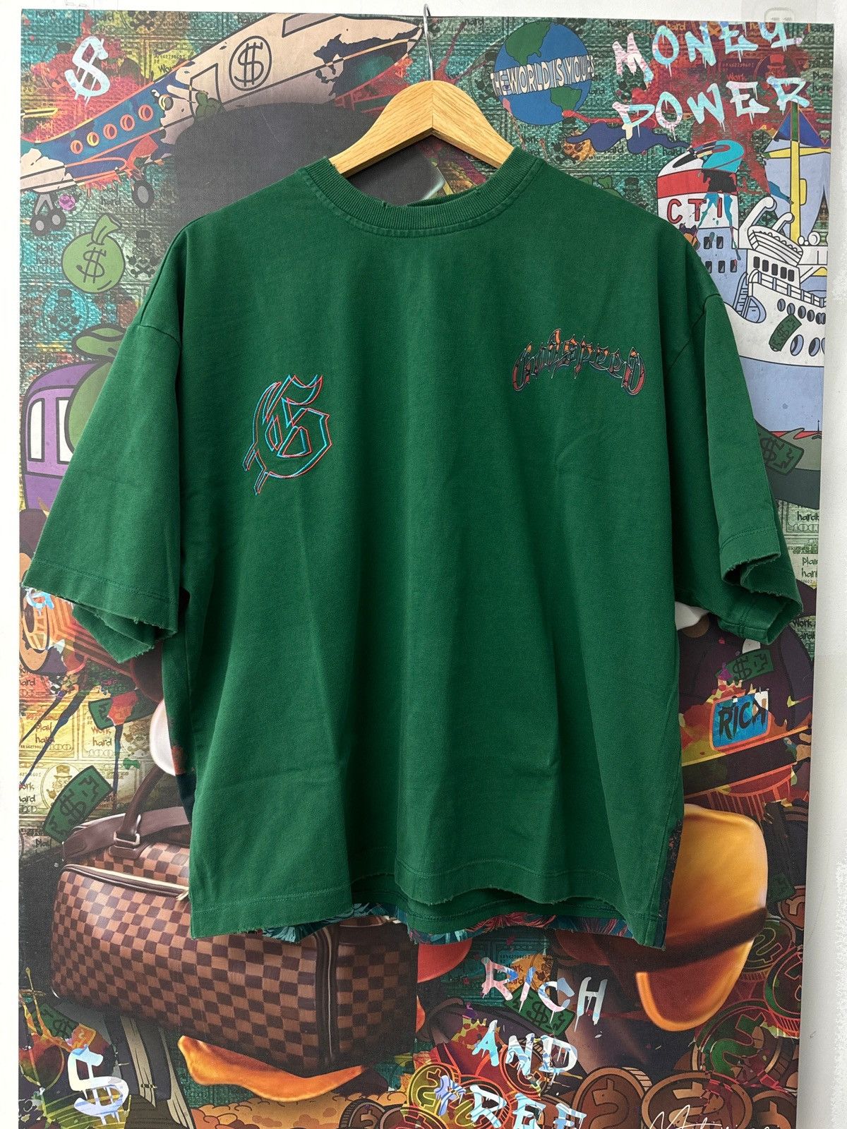 Godspeed Godspeed Natural Disaster Tee Forest Green Size US M / EU 48-50 / 2 - 2 Thumbnail