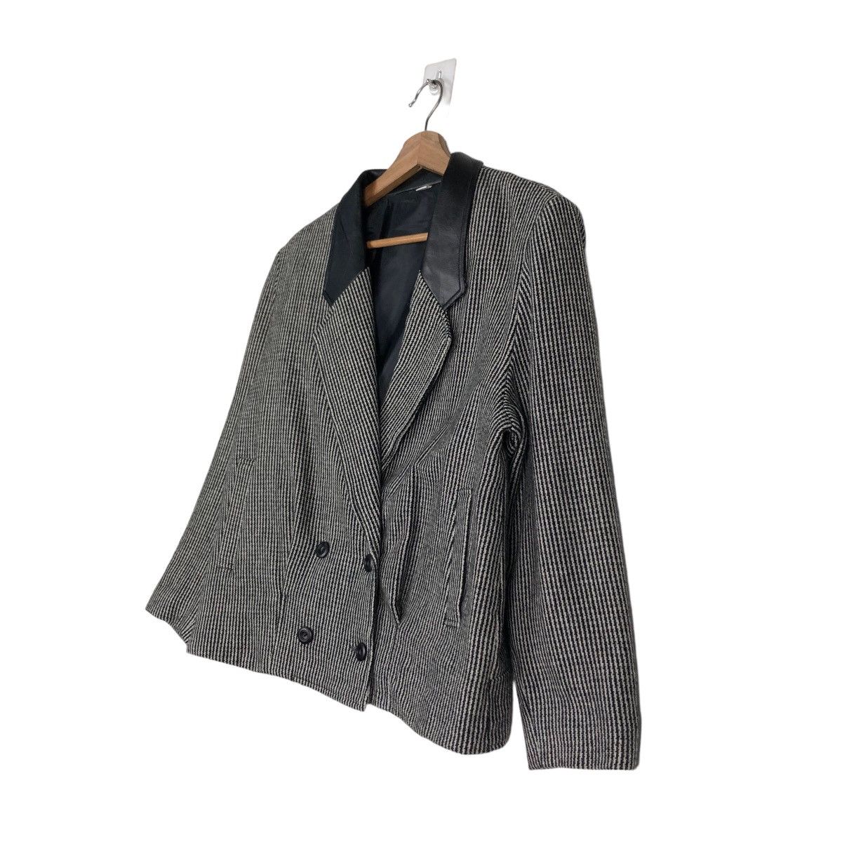 Japanese Brand 🔥Vintage Wool Jacket Bomber Herringbone Issey Miyake Japan Size US M / EU 48-50 / 2 - 2 Thumbnail