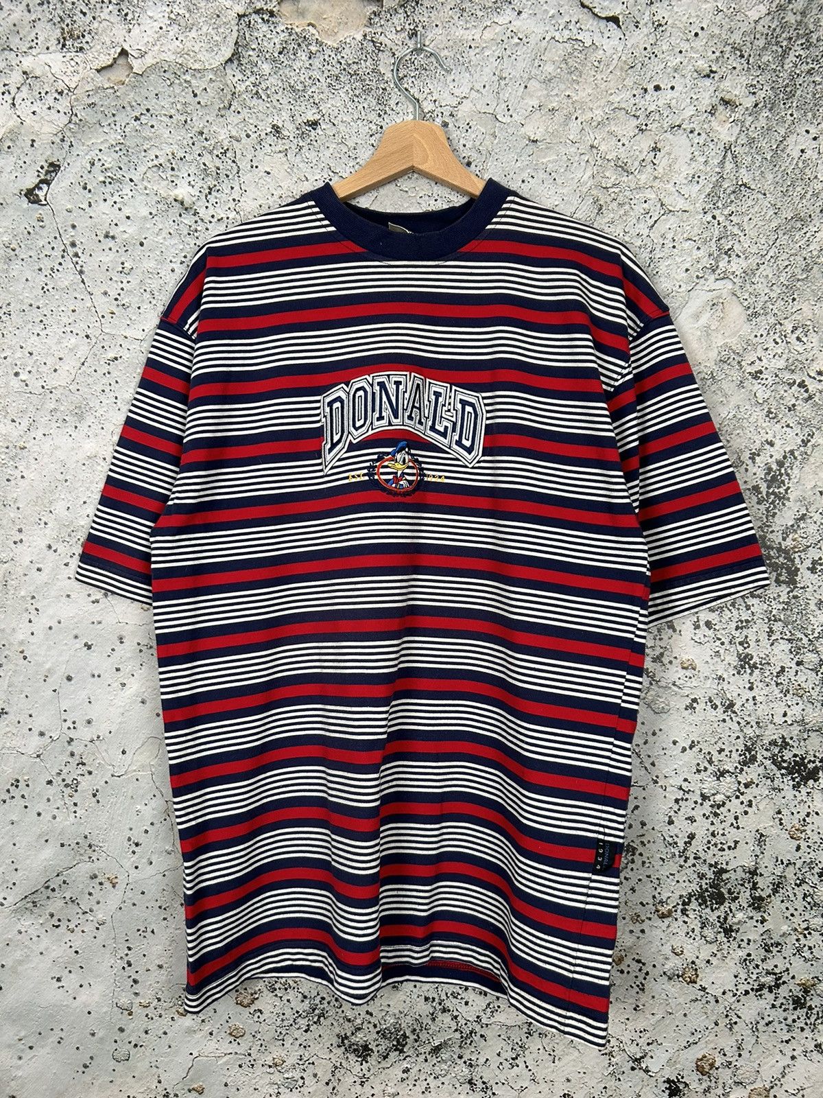 Disney Vintage Disney Donald Stripe Oversized 90s Movie Tee Size US XL / EU 56 / 4 - 1 Thumbnail