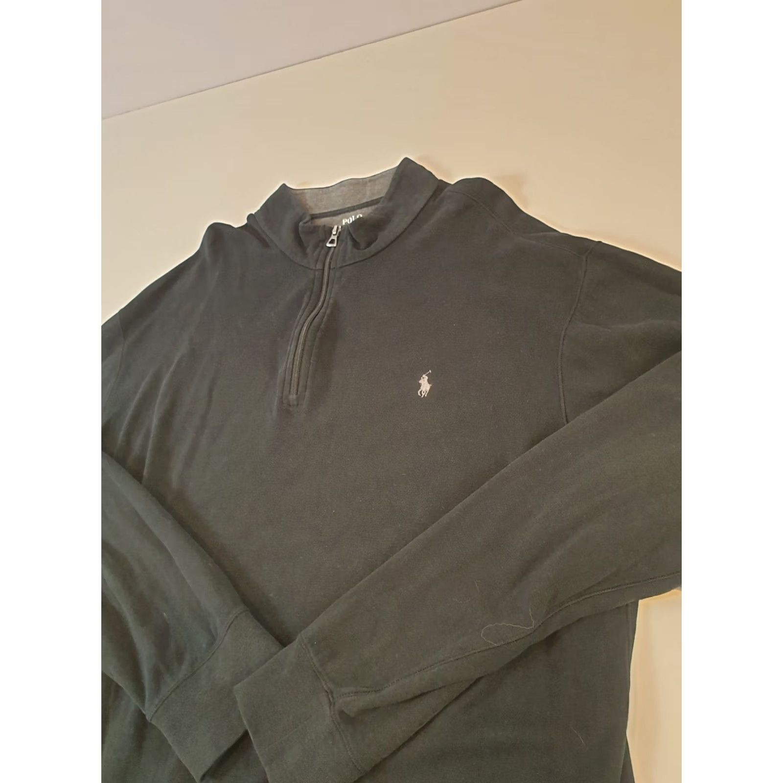Polo Ralph Lauren VINTAGE Polo Ralph Lauren Pullover Mens XLT Black Performance Quarter Zip Sweater Logo Size US XL / EU 56 / 4 - 3 Thumbnail