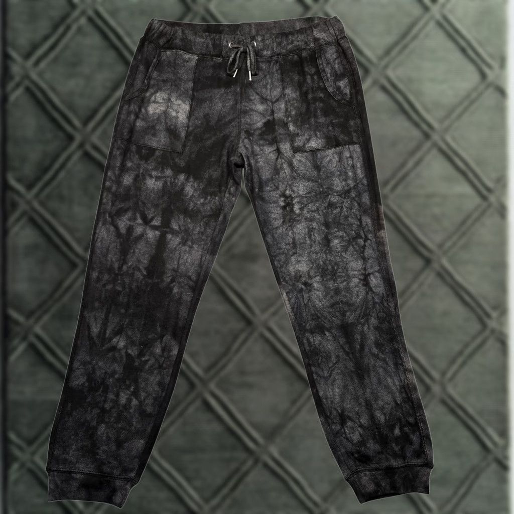 Vintage French Kyss Pants Womens Large Black Mineral Wash Jogger Sweatpants NWT Pockets XS? Size 36" / US 14 / IT 50 - 1 Thumbnail