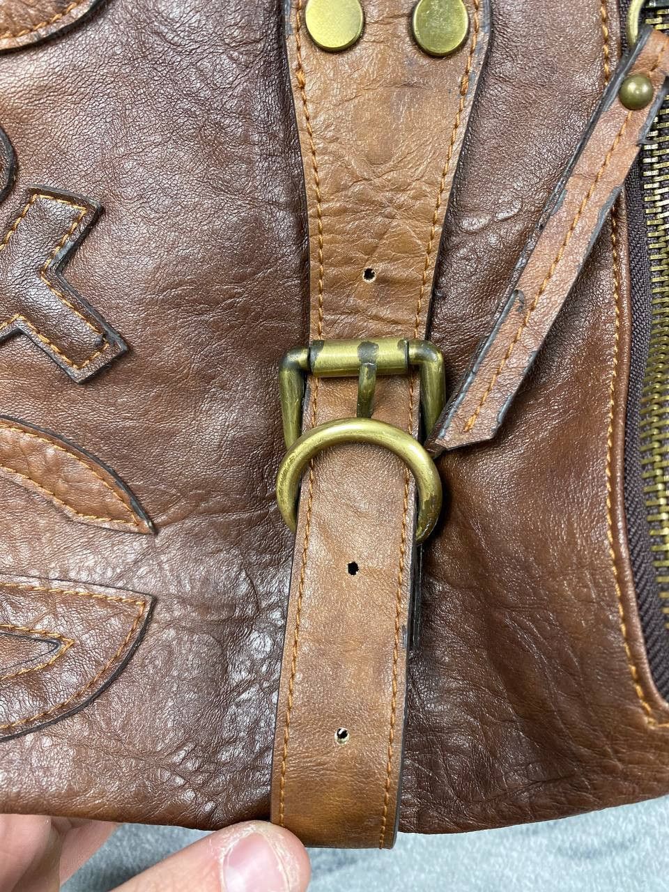 Dolce & Gabbana Vintage Dolce Gabbana Leather Shoulder Bag 90s Big Logo DG Size ONE SIZE - 5 Thumbnail