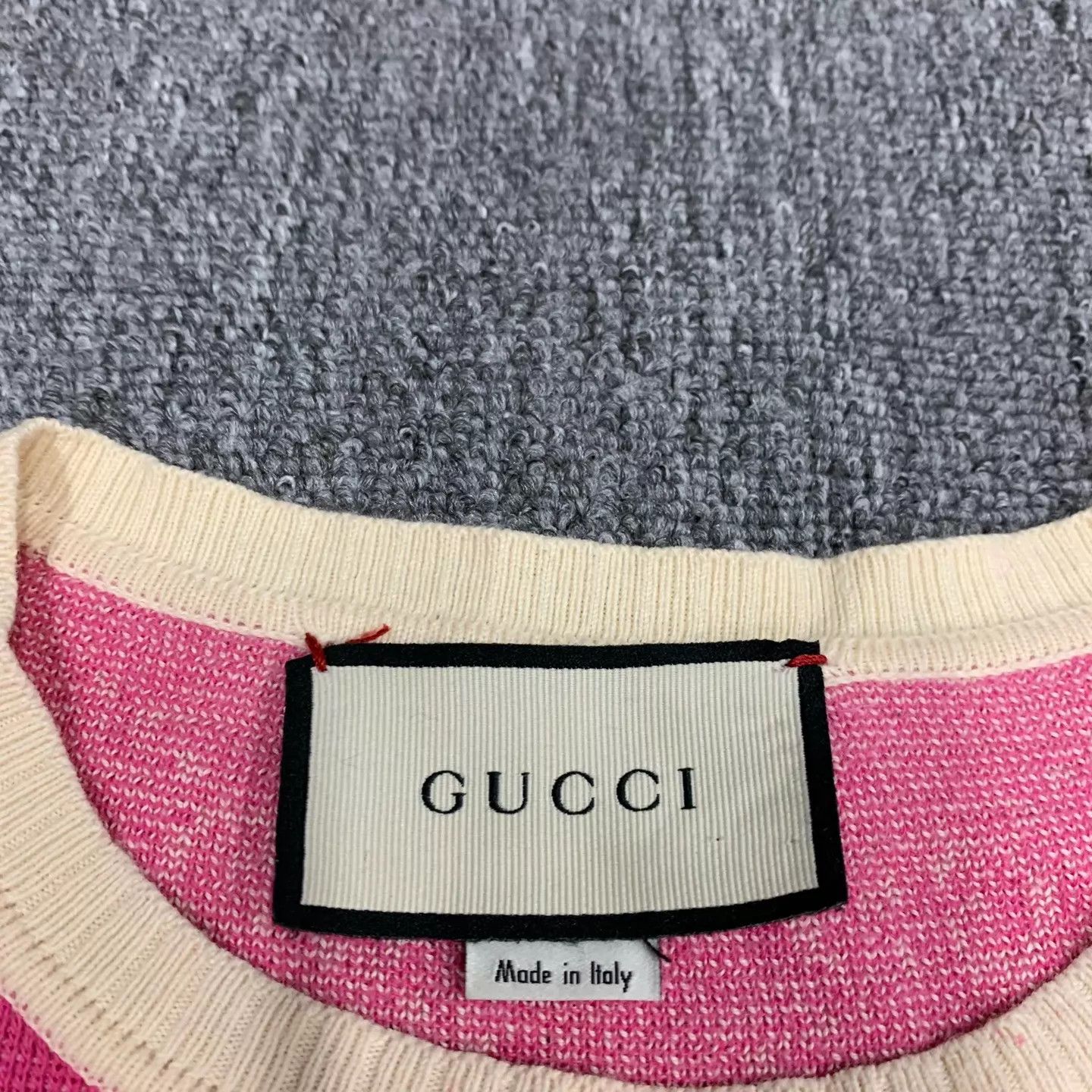 Gucci Gucci Pink Logo-Print Knit Short Sleeve XS 9/10 Size XS / US 0-2 / IT 36-38 - 4 Thumbnail