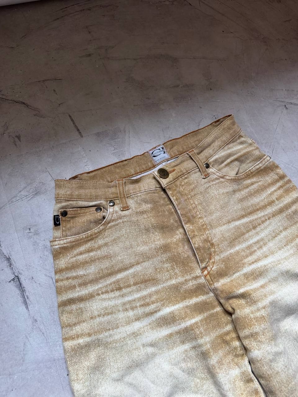 Roberto Cavalli Cavali jeans Sand washed denim pants vintage Size 29" - 5 Thumbnail