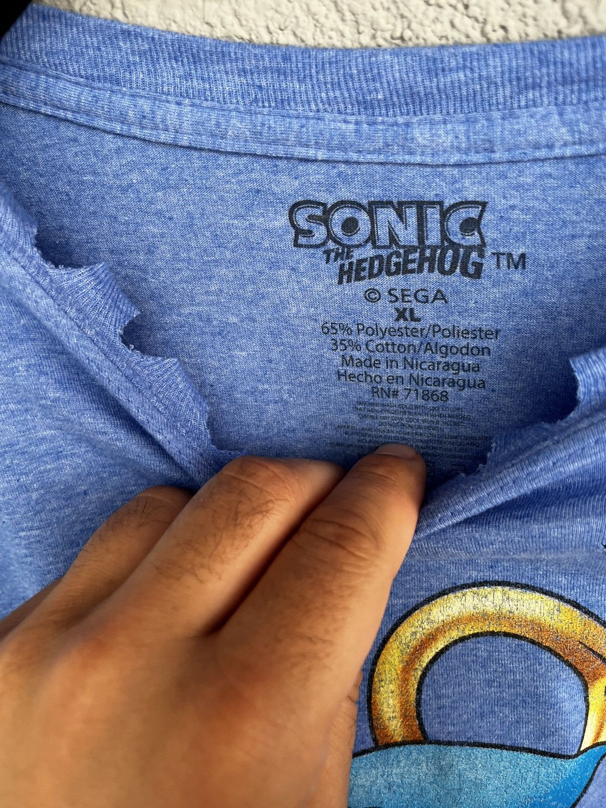 Vintage Sonic Vintage Trashed Tank Top Size US L / EU 52-54 / 3 - 6 Thumbnail