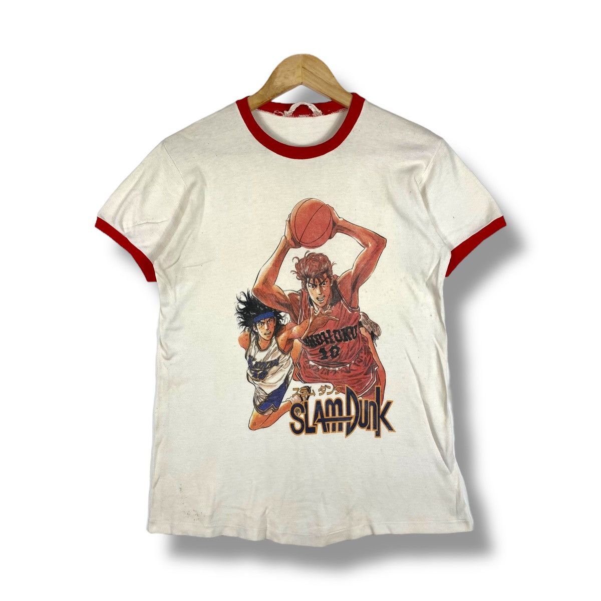 Anime Vintage 90's SLAMDUNK Hanamichi Sakuragi Vs Nobunaga Tee Size US M / EU 48-50 / 2 - 1 Thumbnail