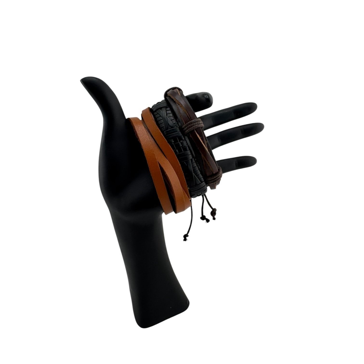 Other Triple Leather Cuffs For Rebels Who Dabble in Chaos Size ONE SIZE - 3 Thumbnail