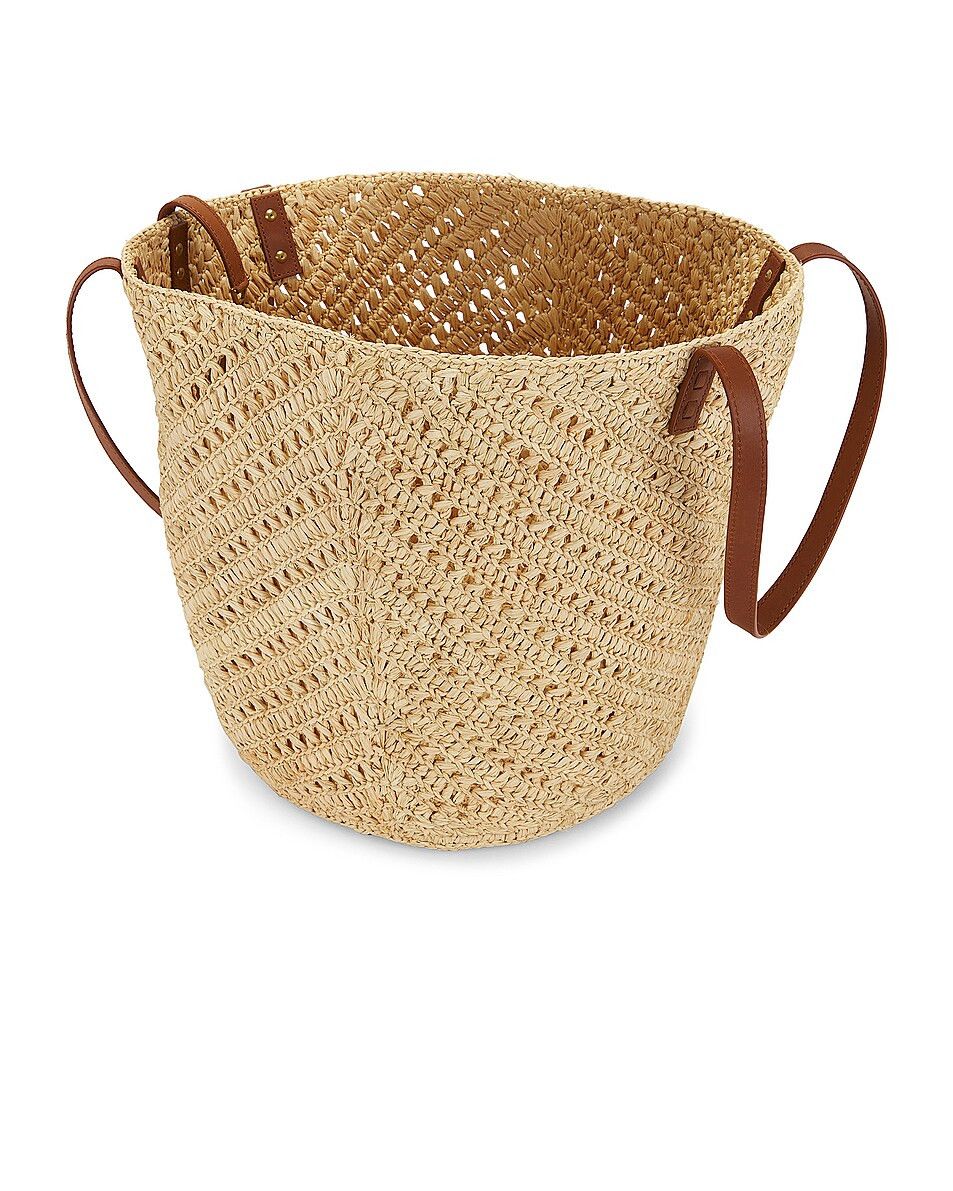 Saint Laurent Paris o1bcso1str0325 Size:OS/Panier Vegetable Bag in Natural/Brick Size ONE SIZE - 3 Thumbnail