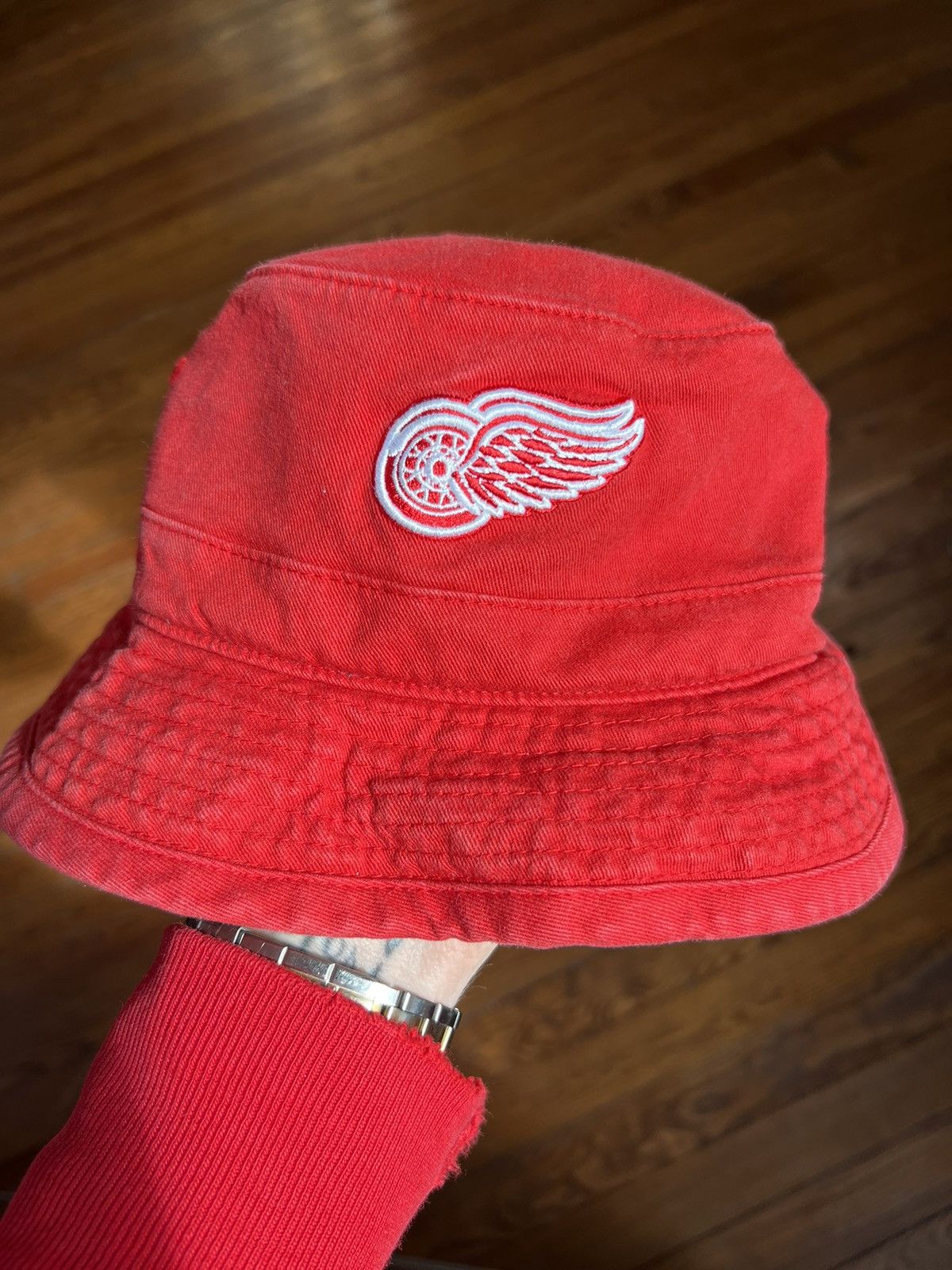 Mitchell Ness NHL Mitchell Ness Detroit Red Wings Bucket Hat Grailed