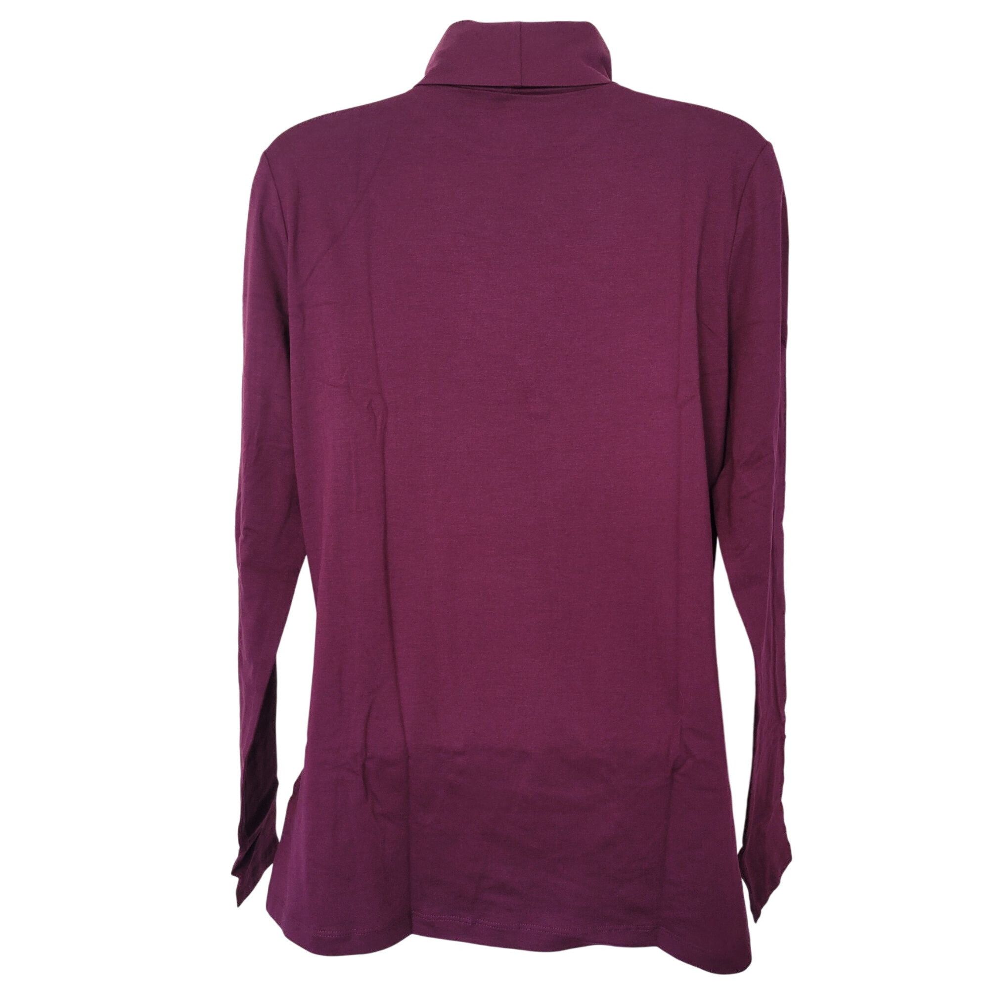 Lands' End Lands End Shaped Fit Long Sleeve Turtleneck M Purple Gem Cot Size M / US 6-8 / IT 42-44 - 3 Thumbnail