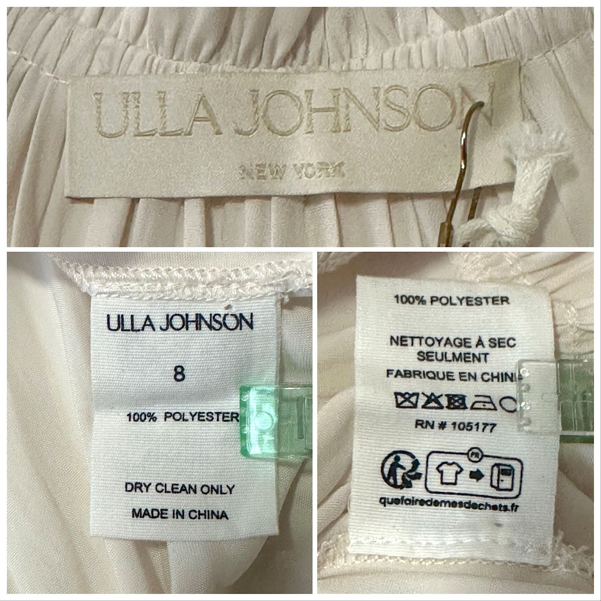 Ulla Johnson Ulla Johnson Blaire Midi Dress, Blanc , Cream, Size 8, NWT Size M / US 6-8 / IT 42-44 - 4 Thumbnail