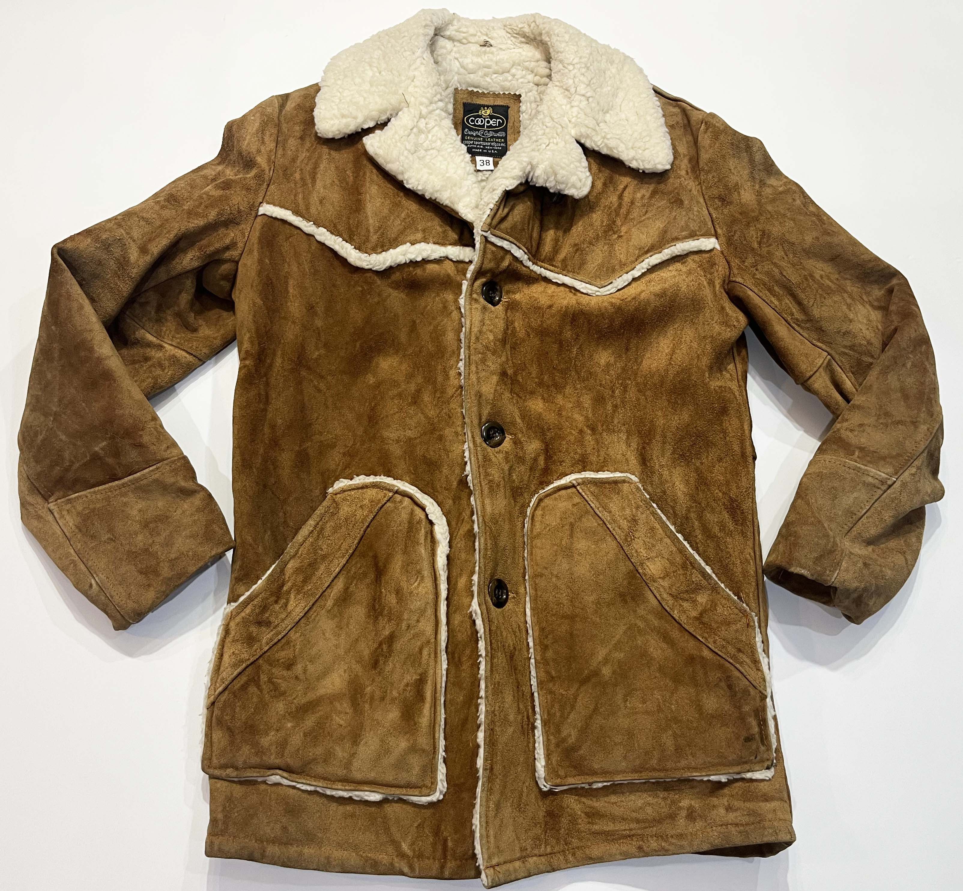 Cooper Vtg Cooper Western Rancher Shearling Suede Leather Jacket Size US M / EU 48-50 / 2 - 1 Thumbnail