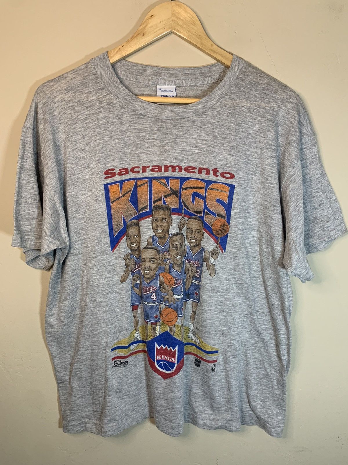 NBA × Salem Sportswear × Vintage *RARE* Vintage 1980s Sacramento Kings Salem NBA T-Shirt Size US XL / EU 56 / 4 - 1 Thumbnail