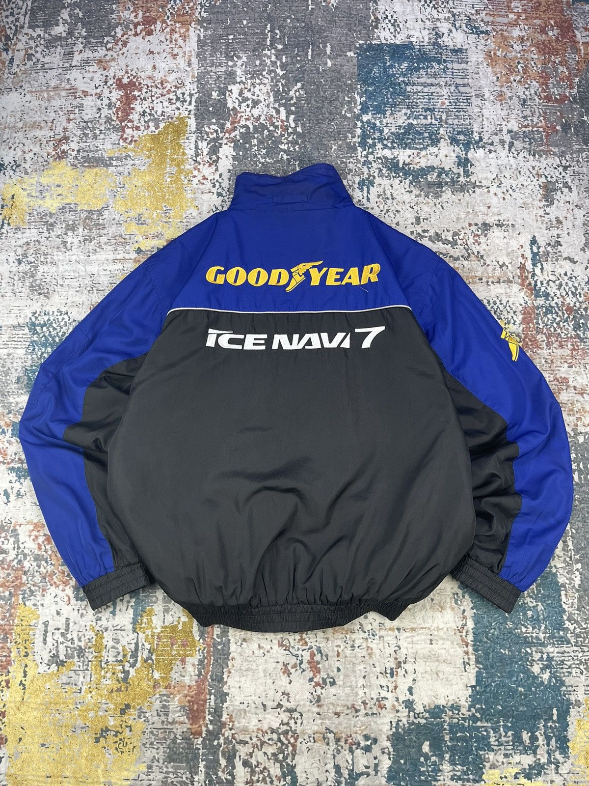 NASCAR Vtg 90s Goodyear Ice Navi 7 Zipper Jackets Size US L / EU 52-54 / 3 - 1 Thumbnail