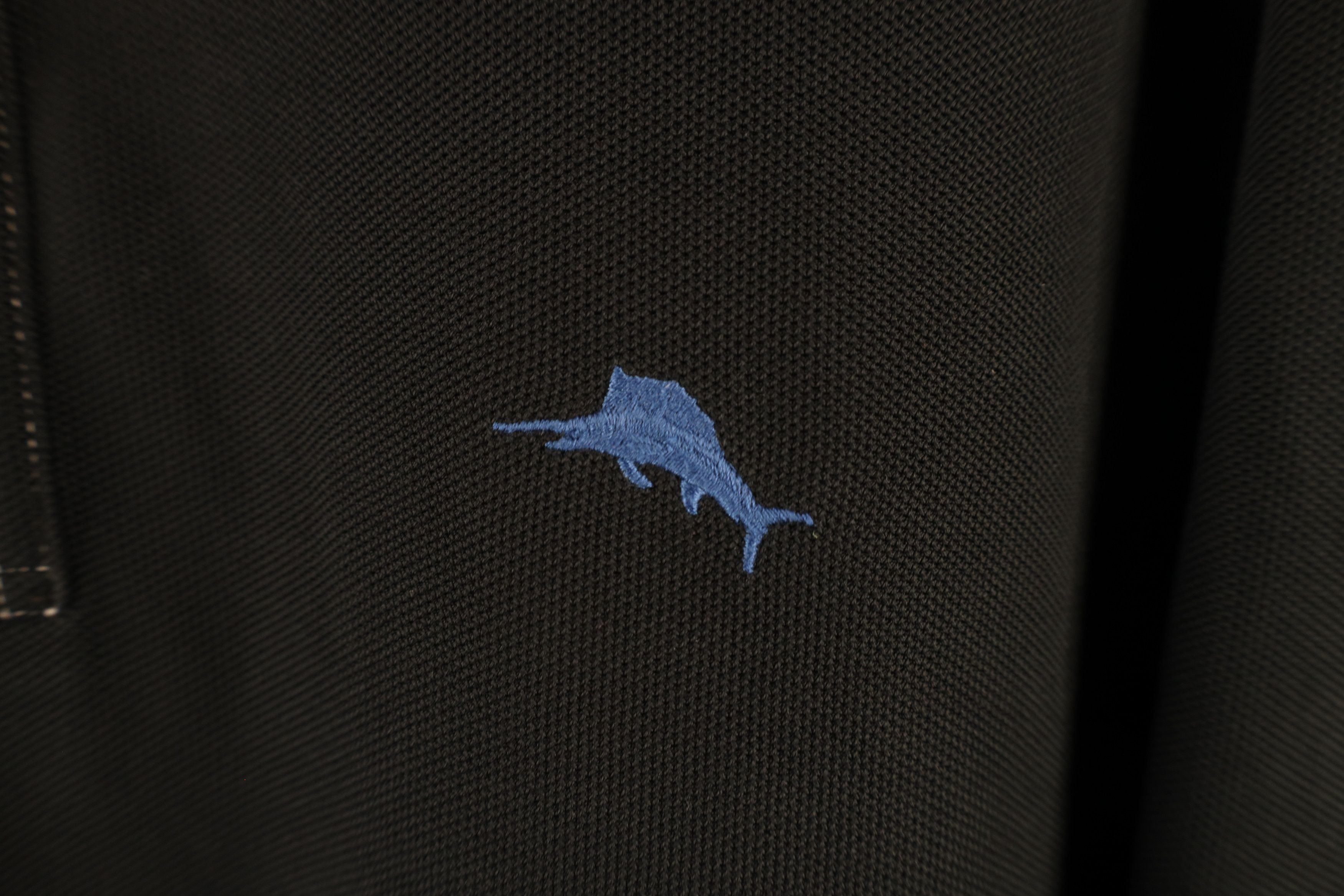 Tommy Bahama × Vintage Tommy Bahama Knit Long Sleeve Collared Polo Shirt Black Size US XL / EU 56 / 4 - 4 Thumbnail