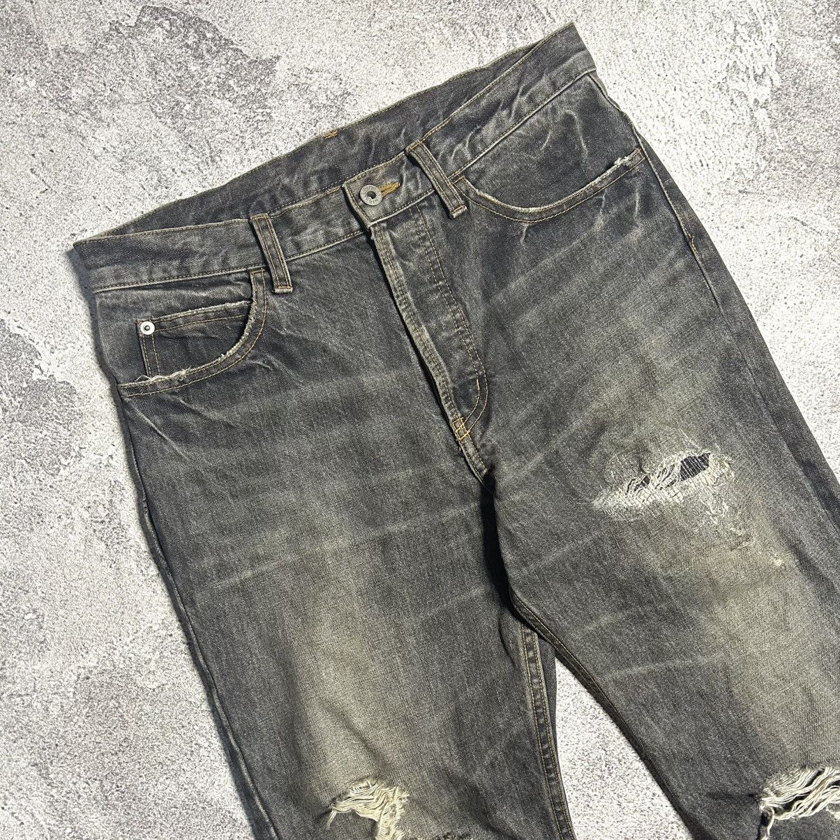 RIPVANWINKLE RIPVANWINKLE Crazy Disstressed Flared Denim Size US 31 - 12 Thumbnail