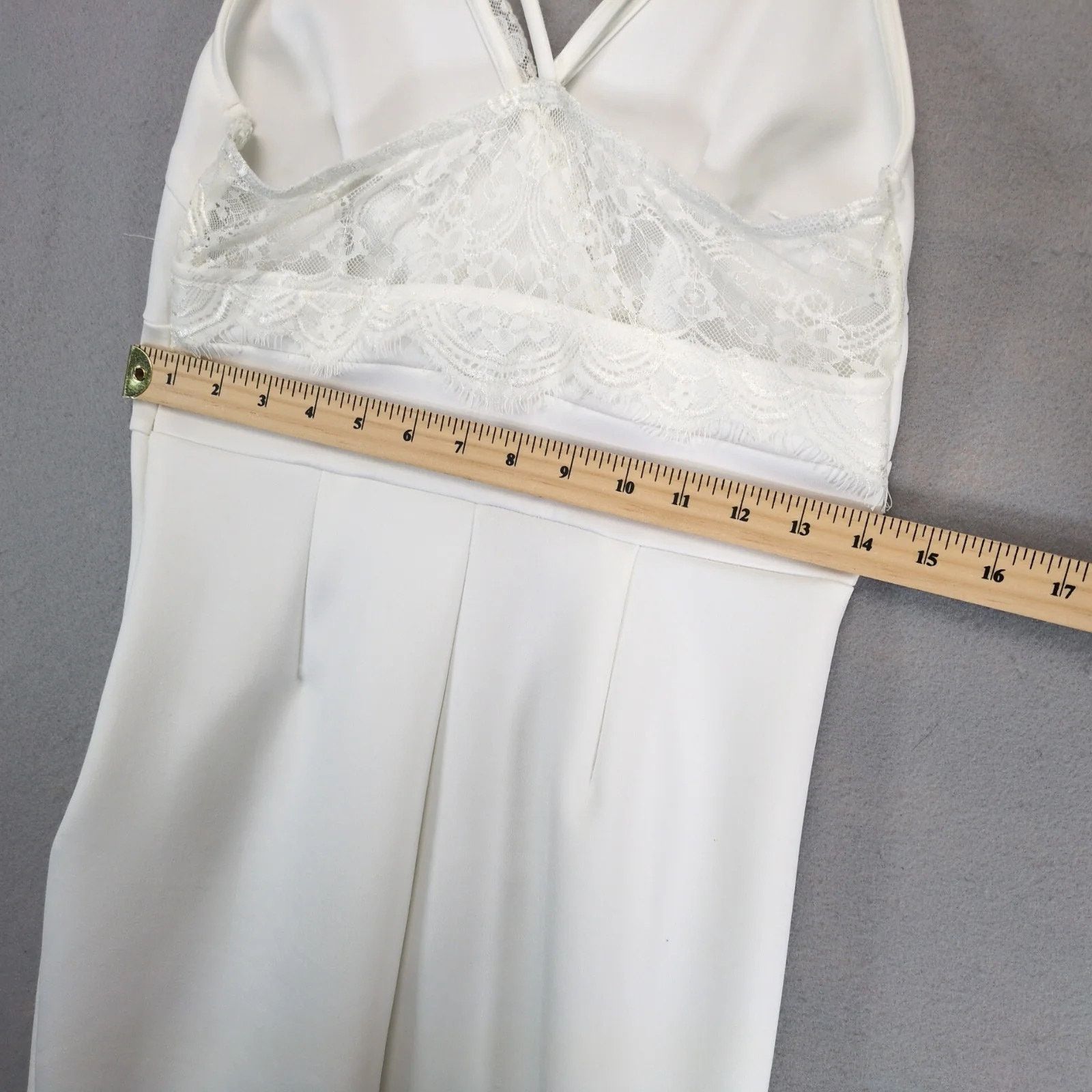Venus Venus White Wrap V-Neck Bodycon Dress Sz 6 Lace Trim Scuba Size M / US 6-8 / IT 42-44 - 6 Thumbnail